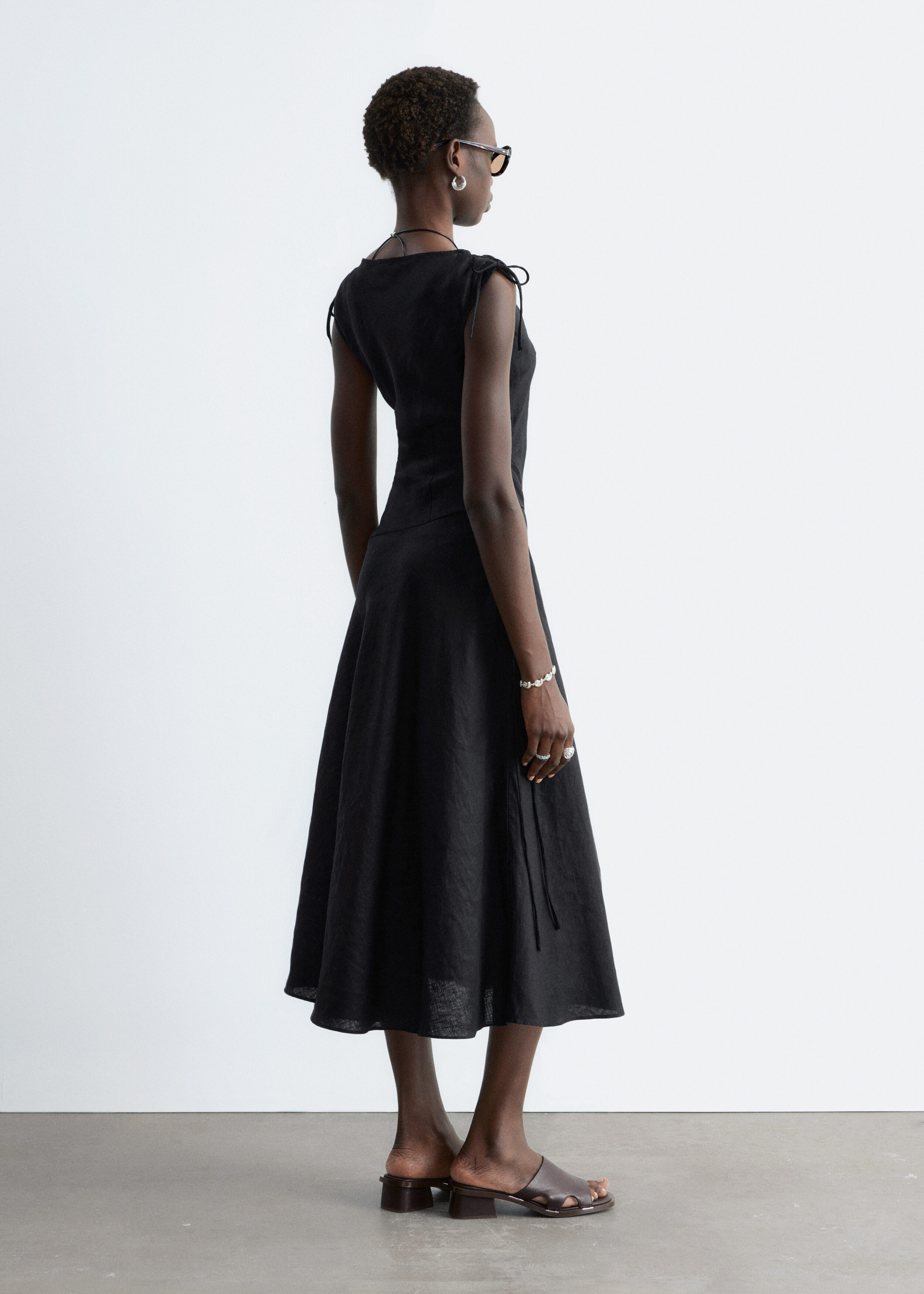 Jacquard-Knit Midi Dress - Black/White Stripes - & Other Stories US