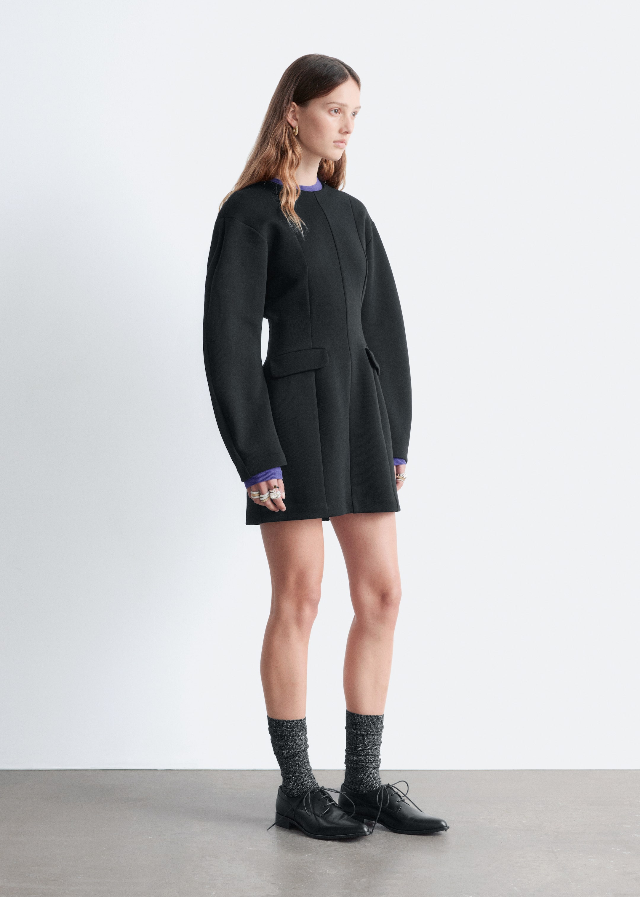 View larger image: Sculpted Mini Dress - Black - Ladies | H&M GB 4