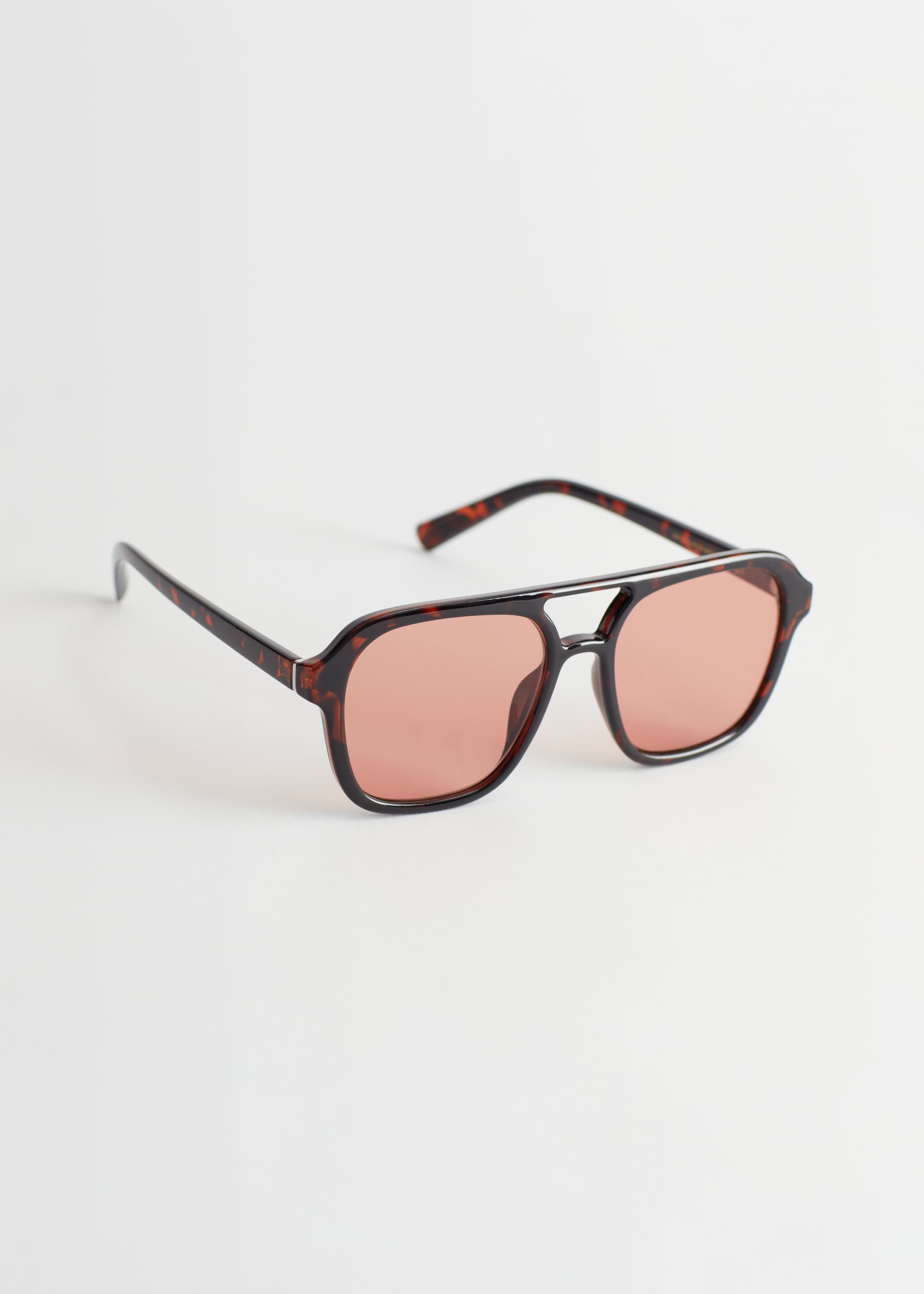 Größeres Bild ansehen: Eckige Oversized-Sonnenbrille - Braun/Schildpattmuster - Ladies | H&M DE 1