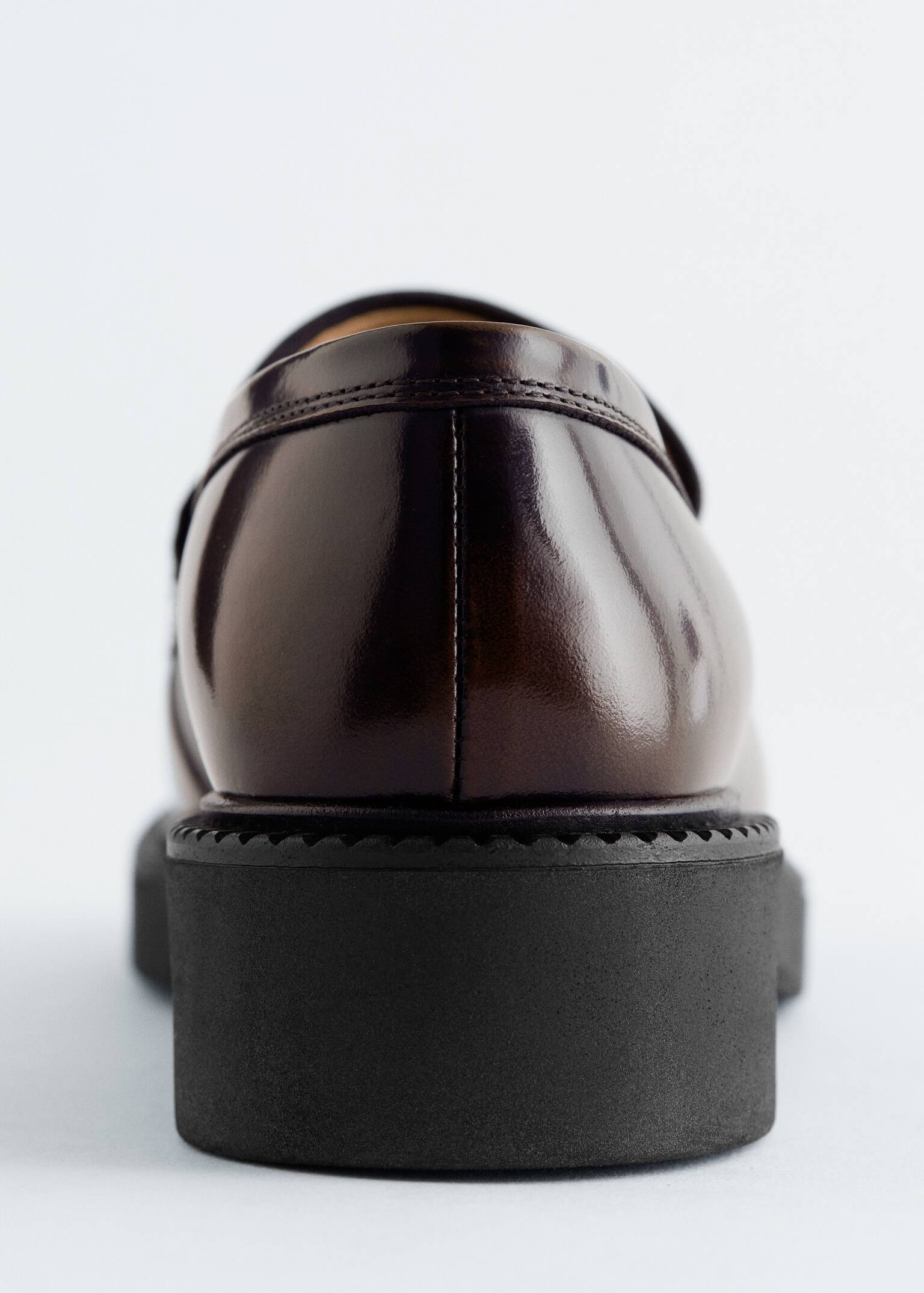 Chunky Leather Loafers - Donkerbruin - 7