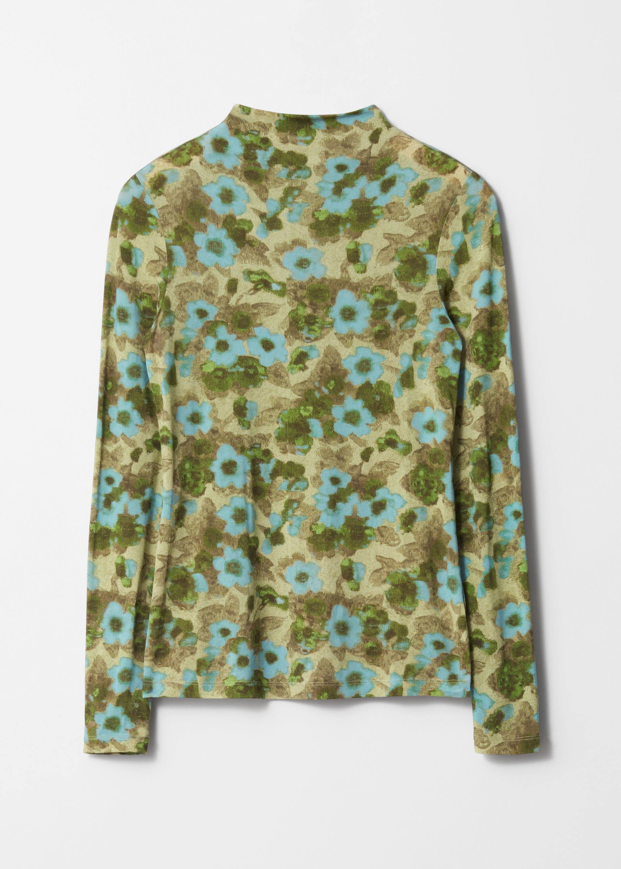 Ver imagen más grande: Top de cuello falso - Flores verdes - MUJER | H&M ES 1