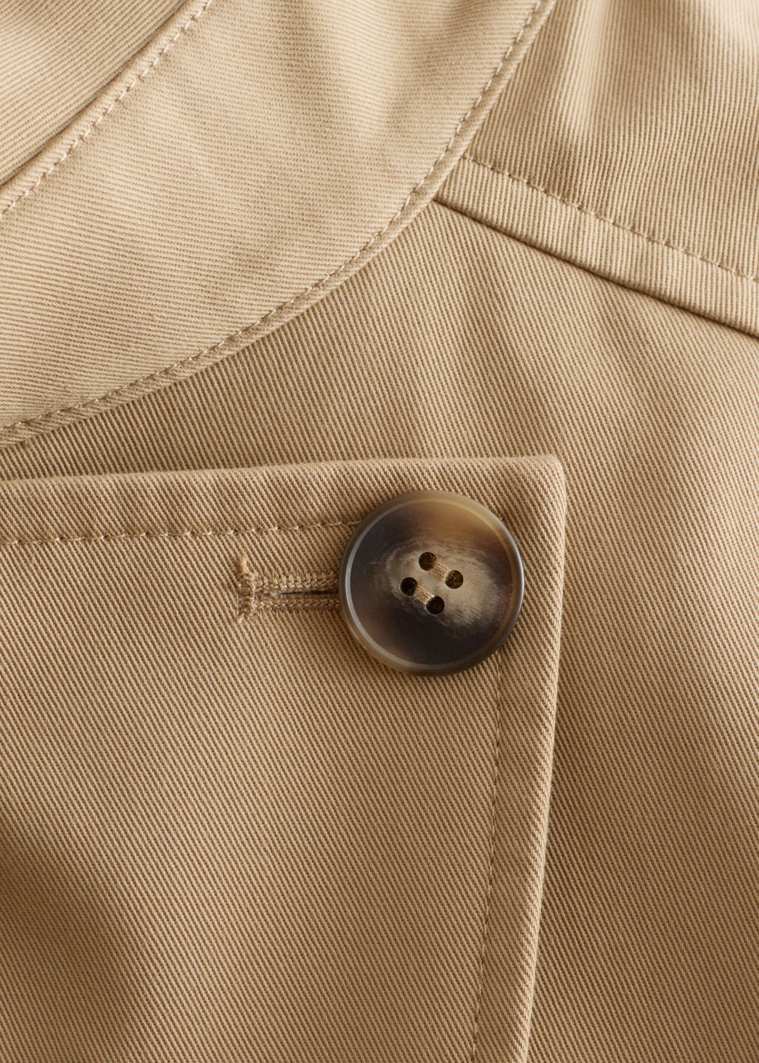 Belted Cotton Twill Jacket - {{variantName}} - Descriptive Detail