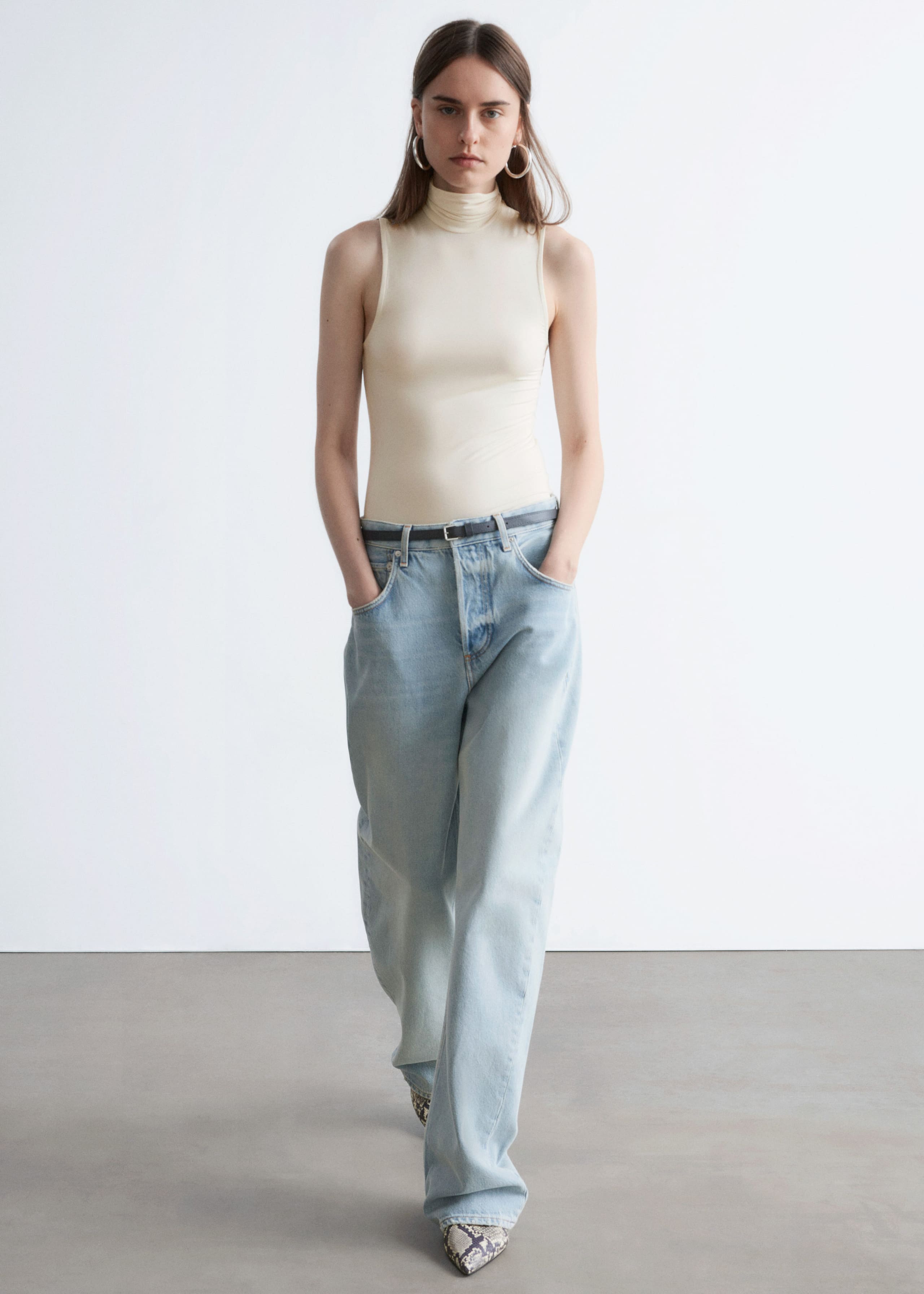 Image of Sleeveless Turtleneck Top