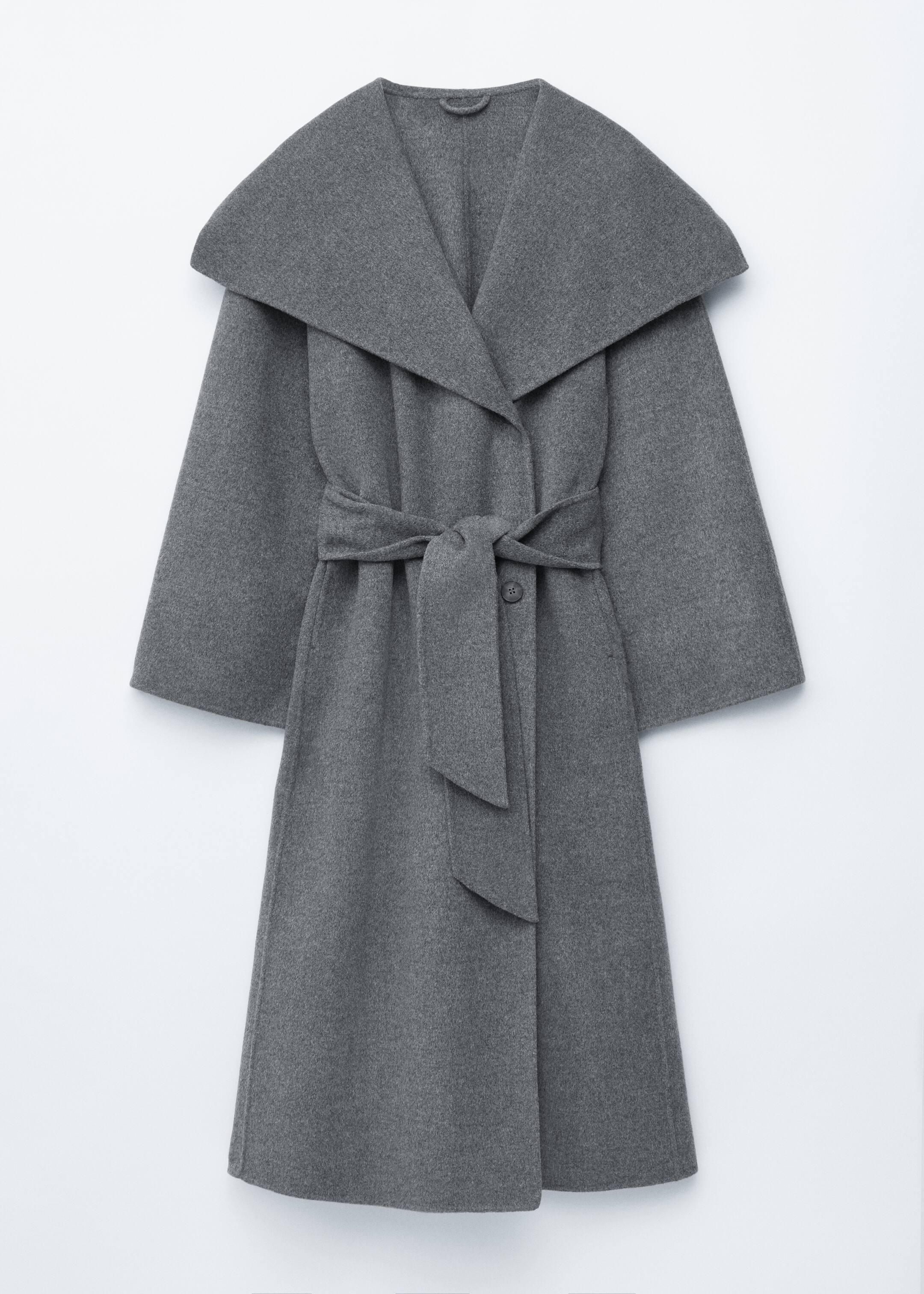 Преглед на по-голямо изображение: Shawl-Collar Wool Maxi Coat - Тъмносив - ЖЕНИ | H&M BG 8