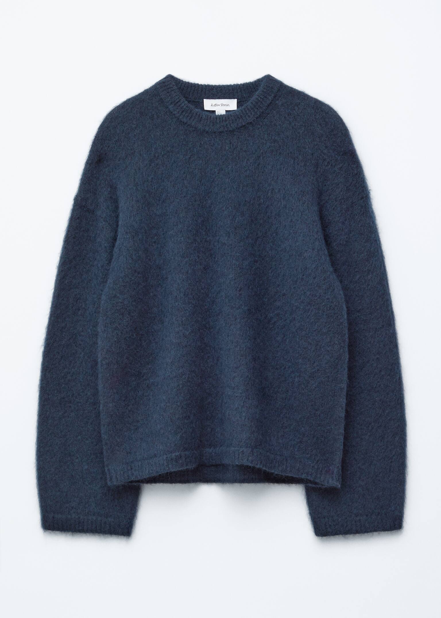 Pullover aus Mohair-Mix - Dunkelblau/Hellgrün/Dunkelrot/Dunkelbraun - 2