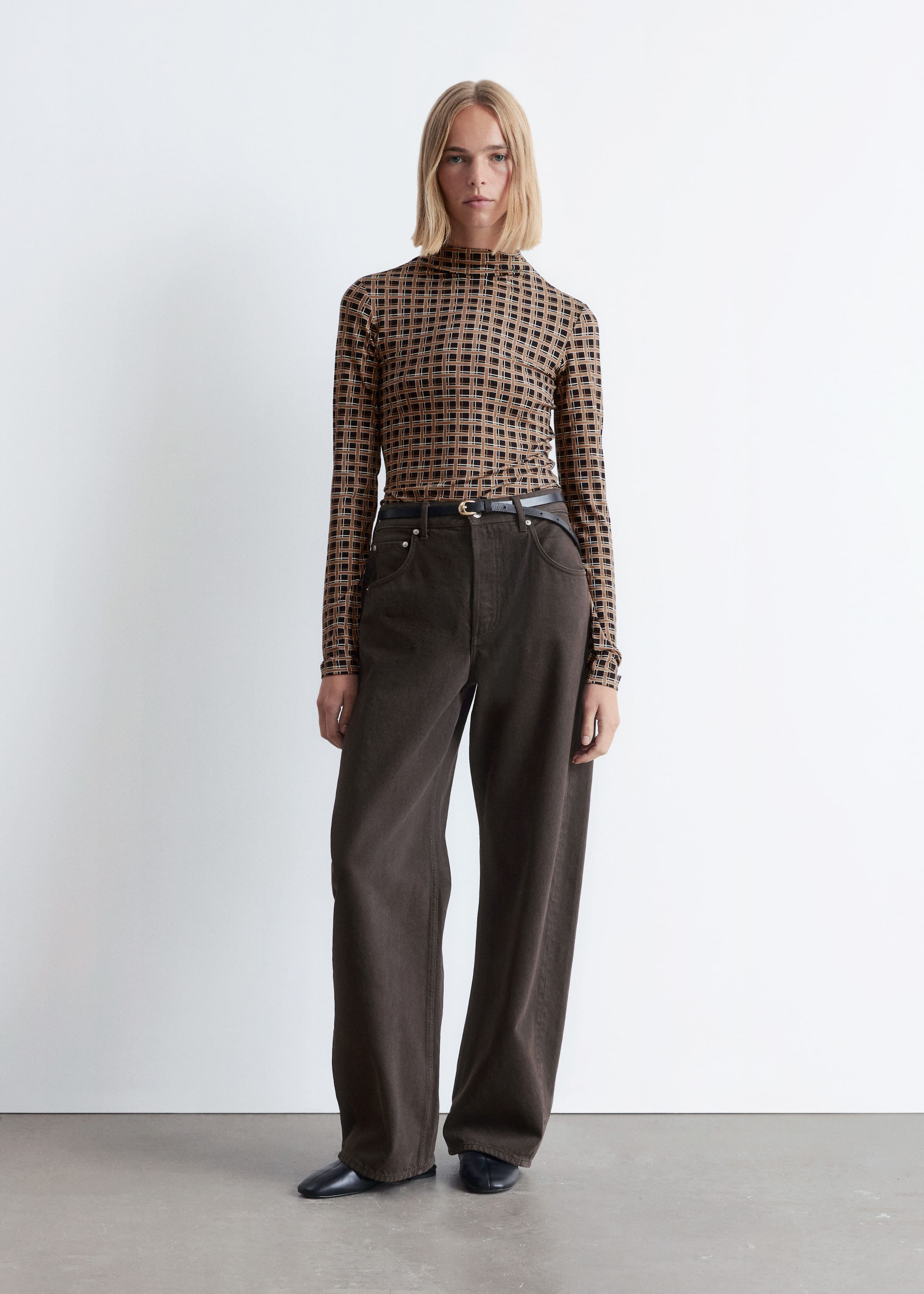 Image of Mock-Neck Top