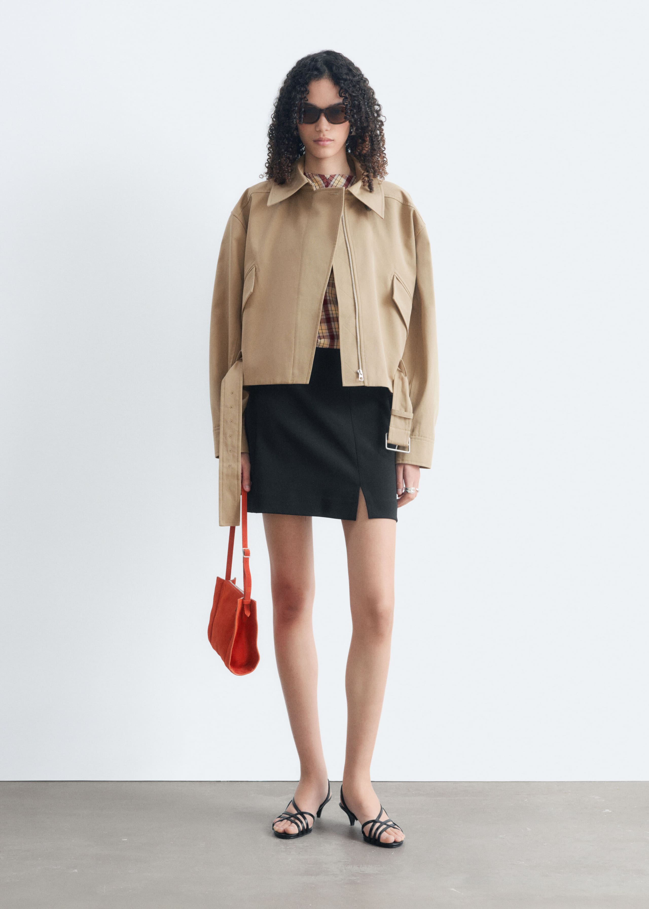 Belted Cotton Twill Jacket - Beige - Lookbook