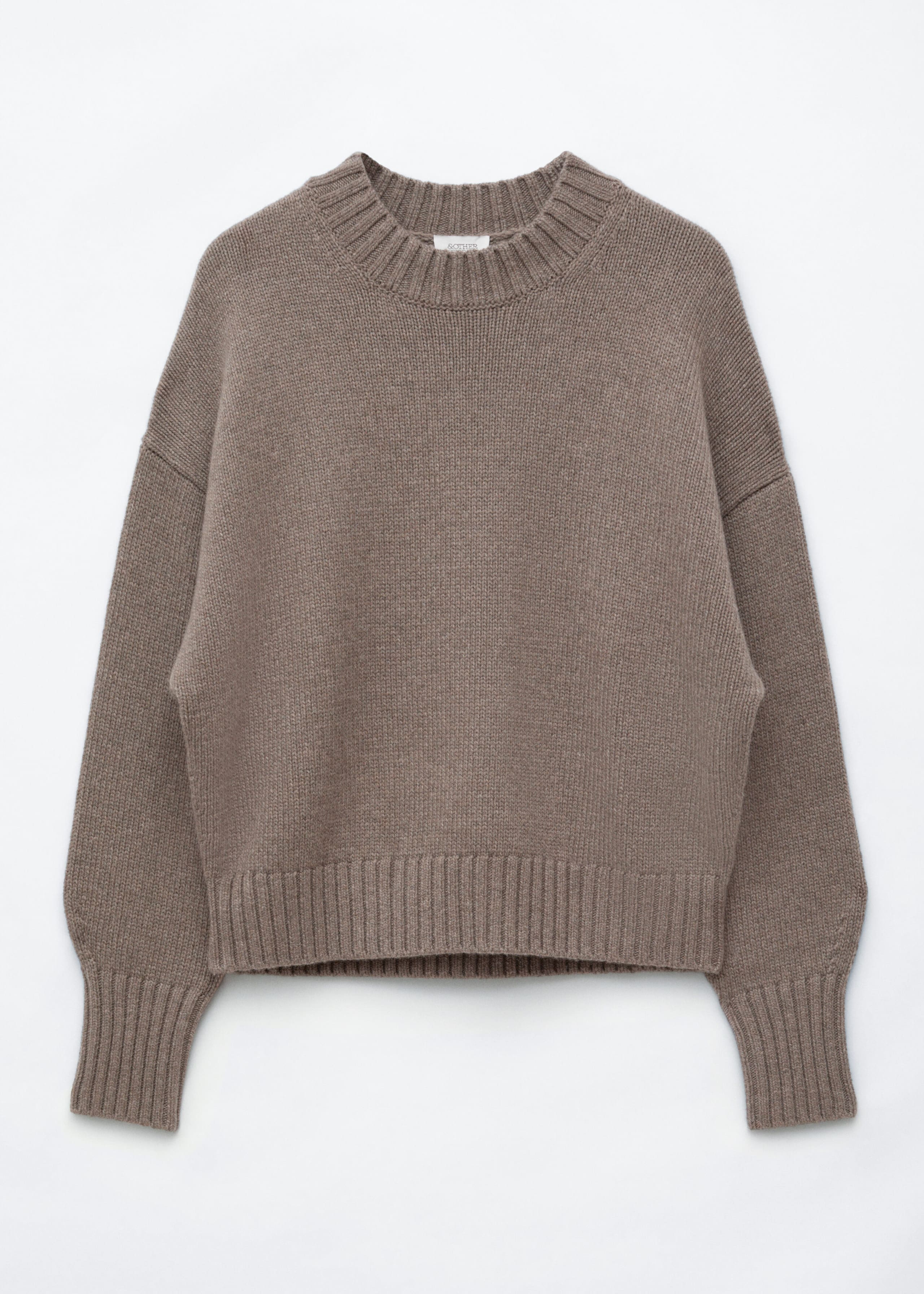 Maglione oversize in lana e cashmere - Grigio - Natura morta