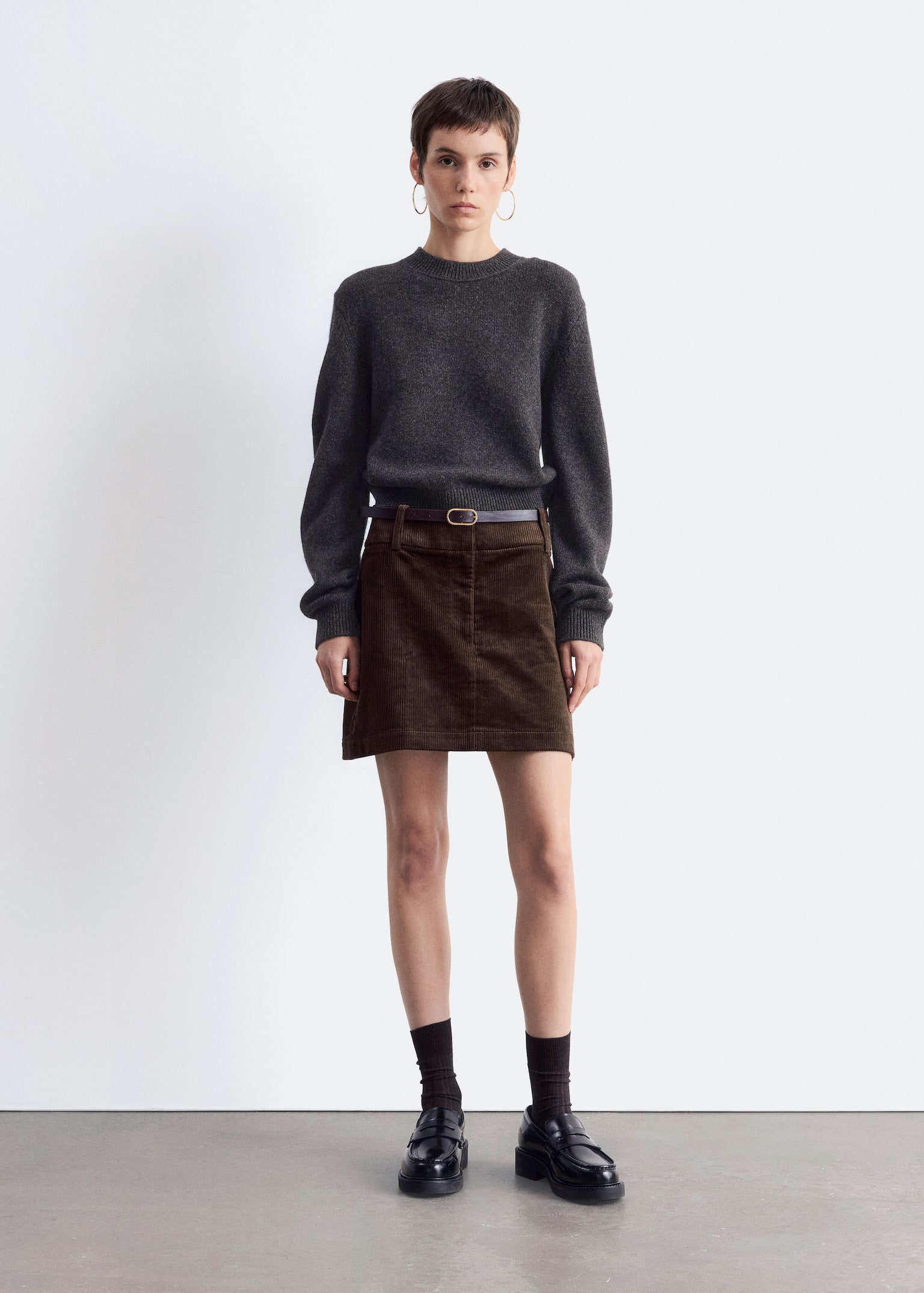 Cashmere-Blend Jumper - Black/Dark Mole/Dark Brown - 5