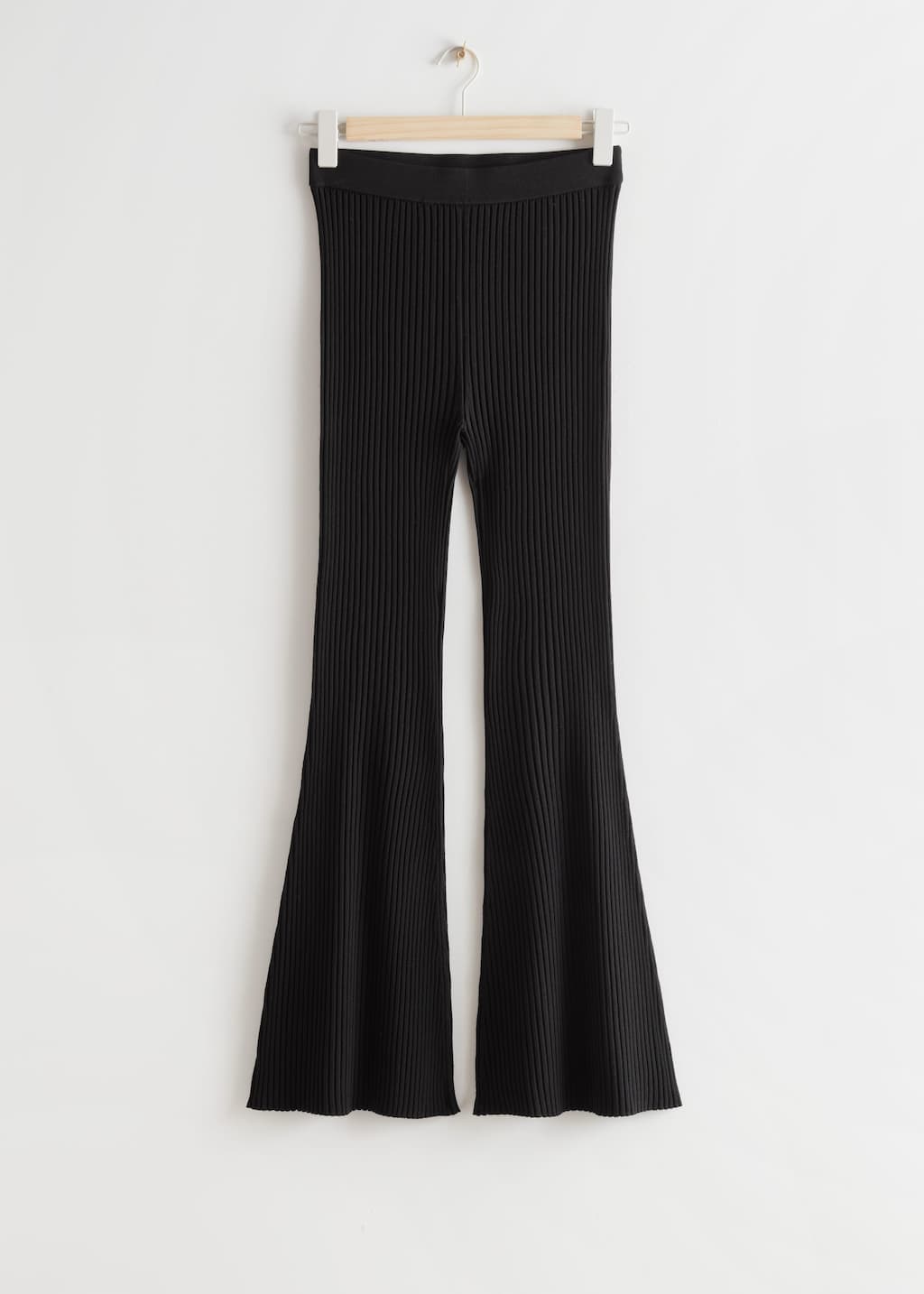 Flared Rib Trousers - Dark Brown - Bodegón