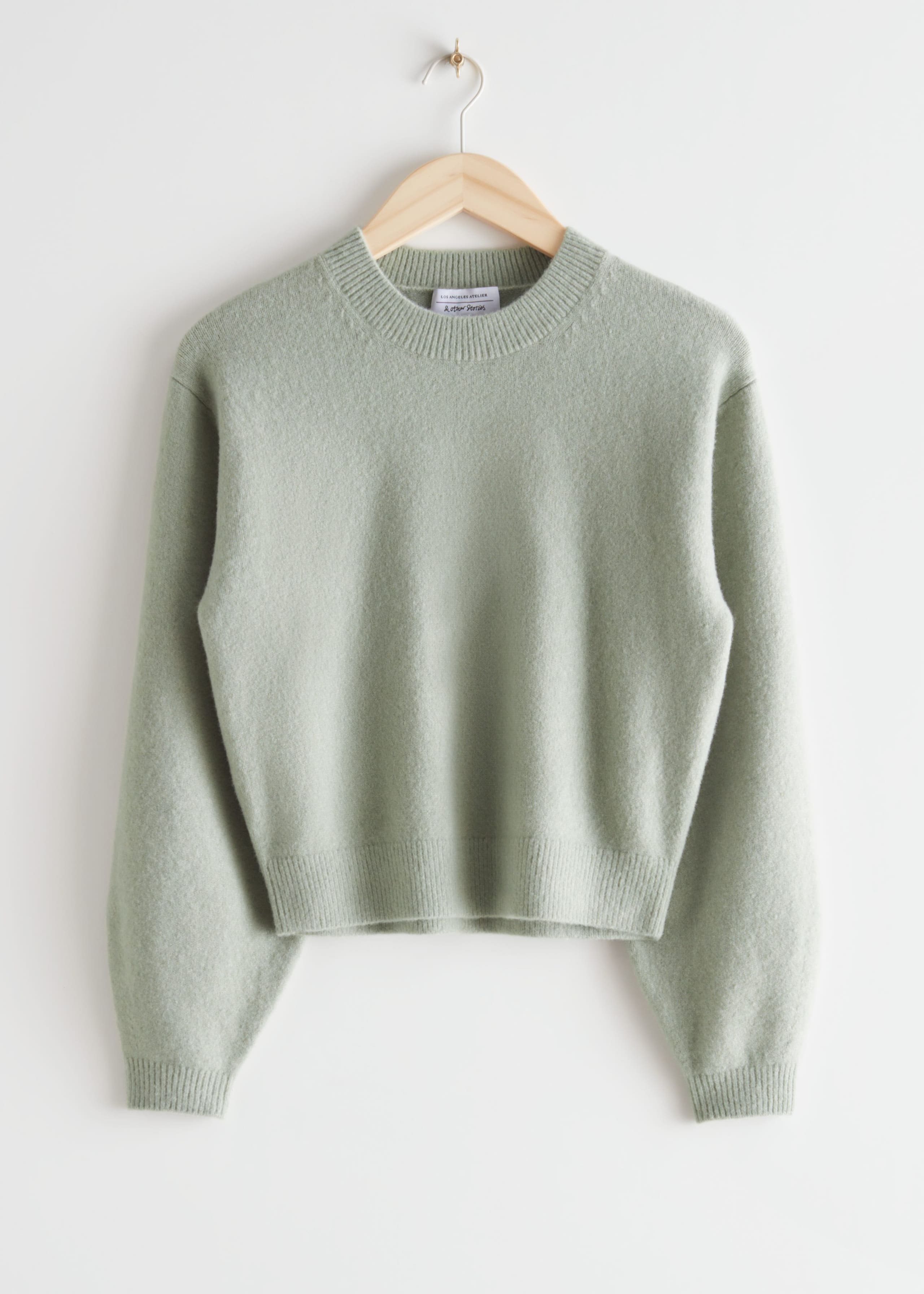 Cropped Relaxed Sweater - Dark Brown - Still Life