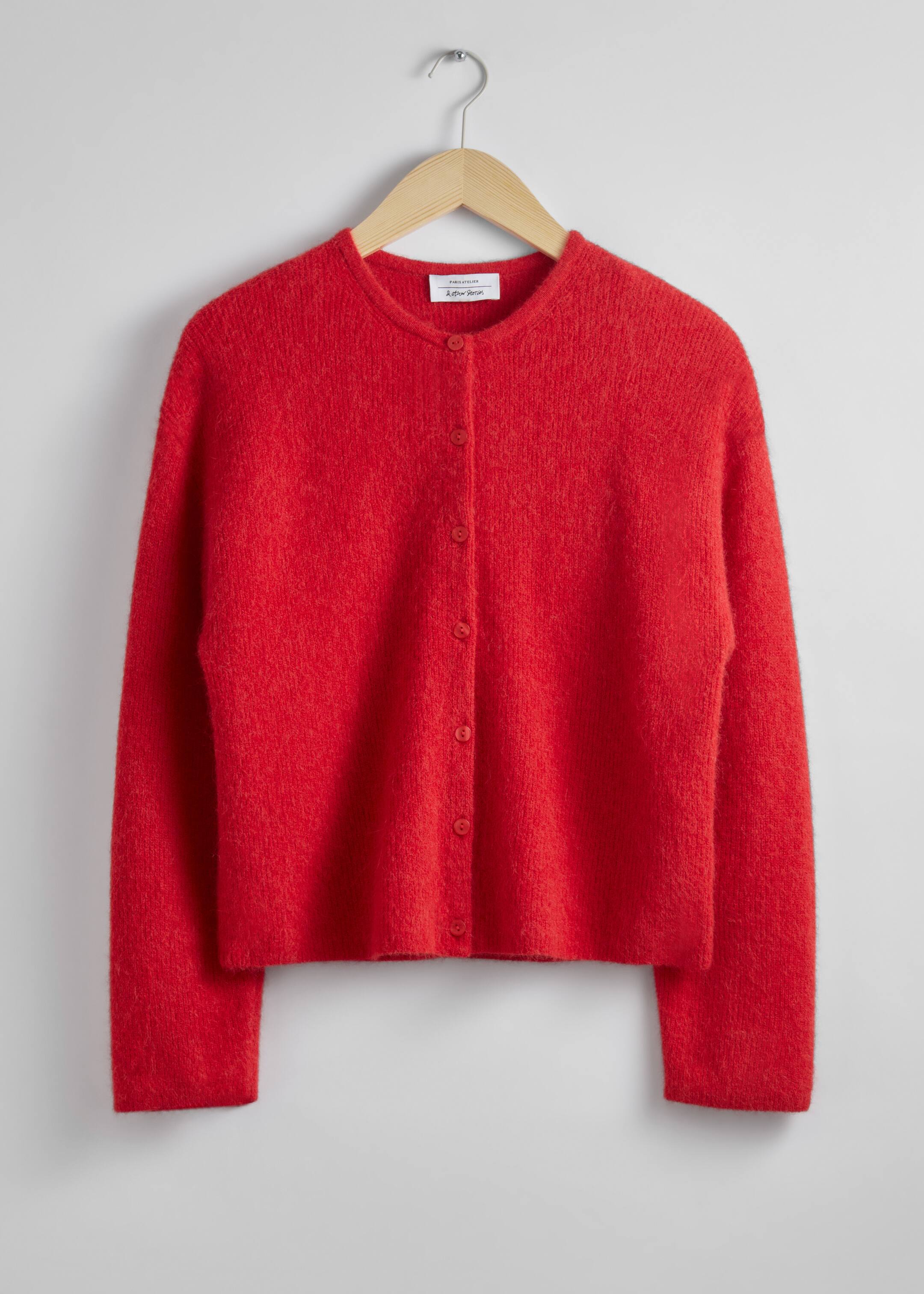Visualizza immagine più grande: Cardigan con lavorazione a maglia in misto alpaca - Rosso - DONNA | H&M IT 1