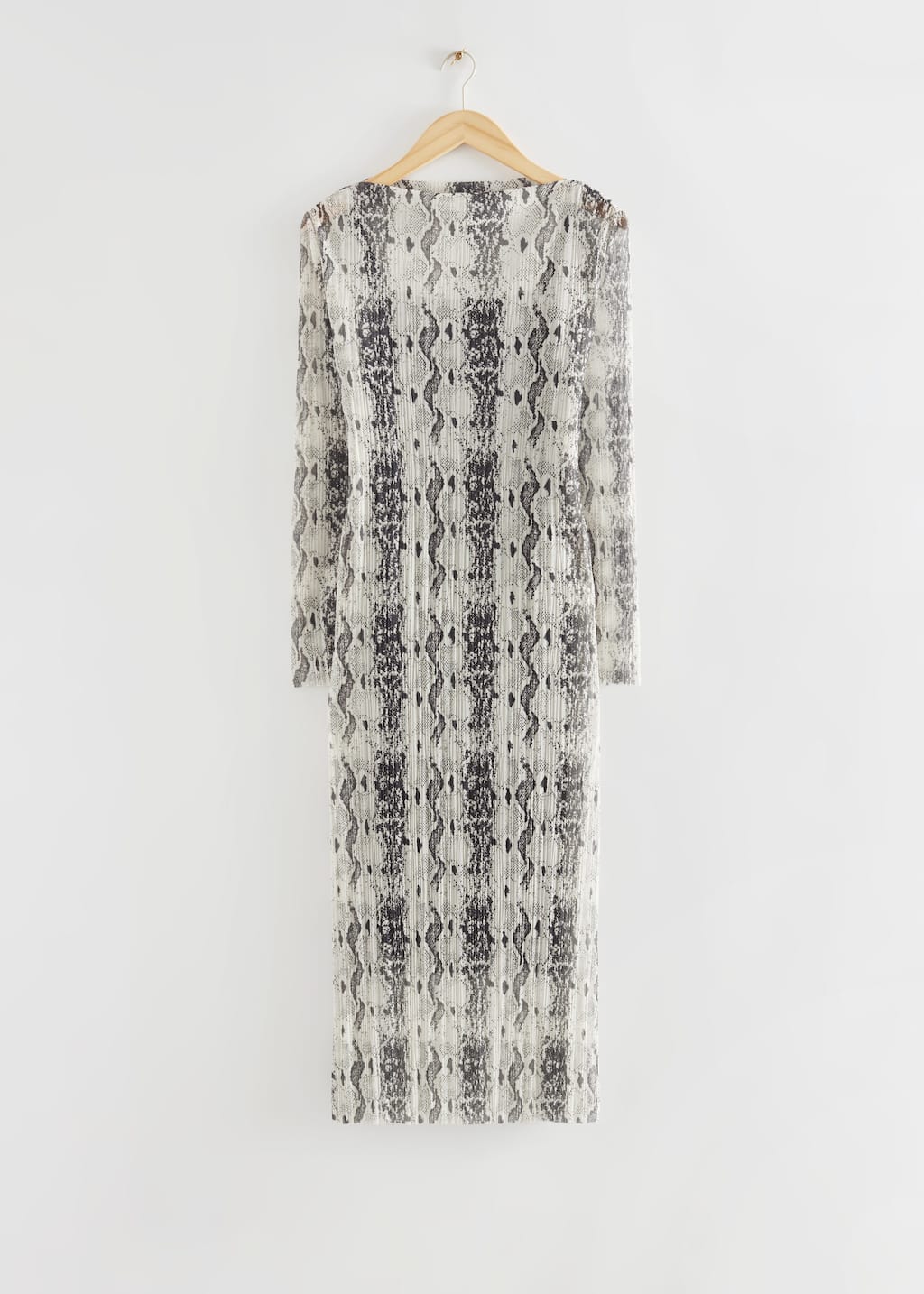 Vestido midi de malla con cuello falso - Azul - Bodegón