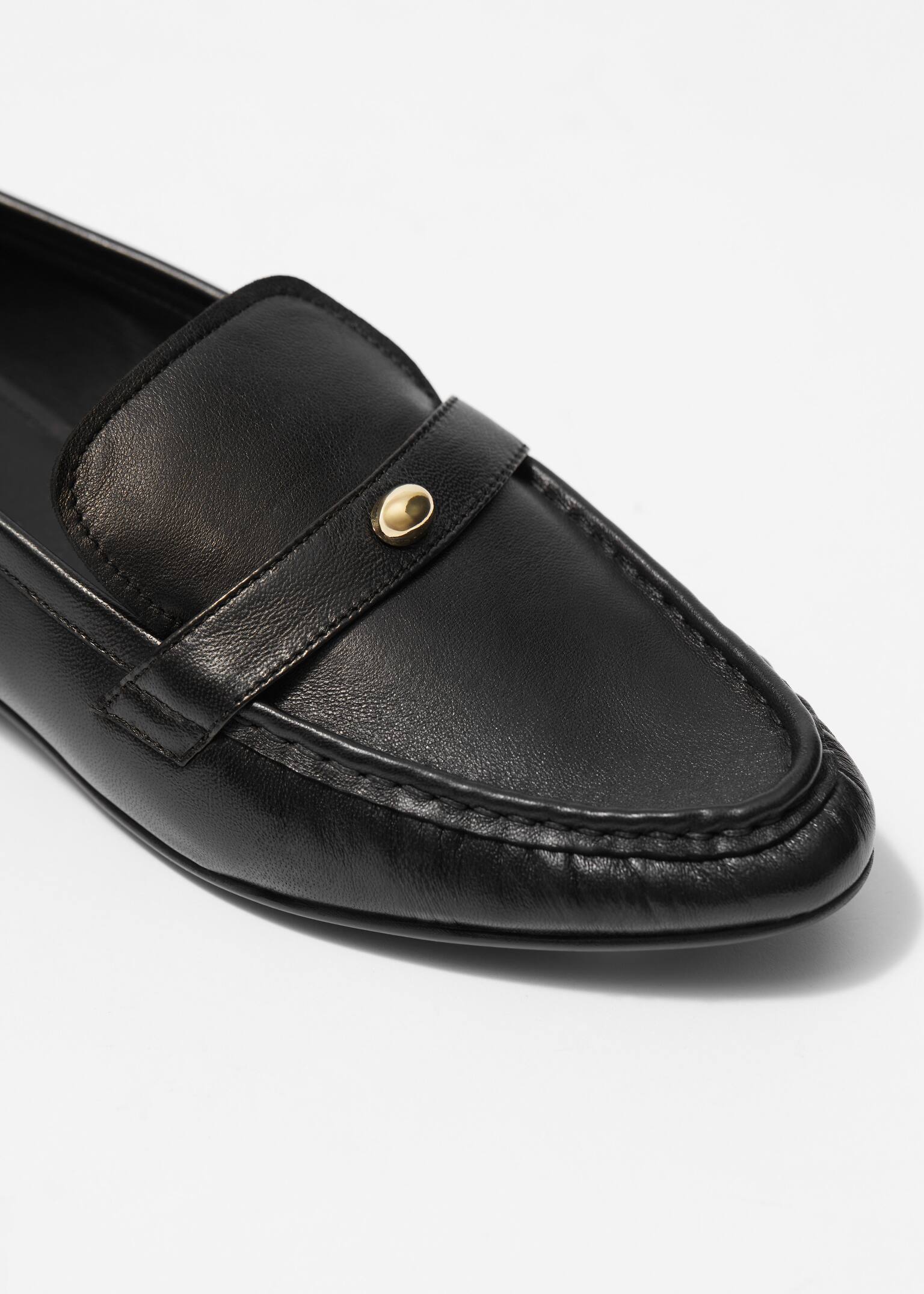 Mocassins classiques en cuir - Noir/Léopard - 4