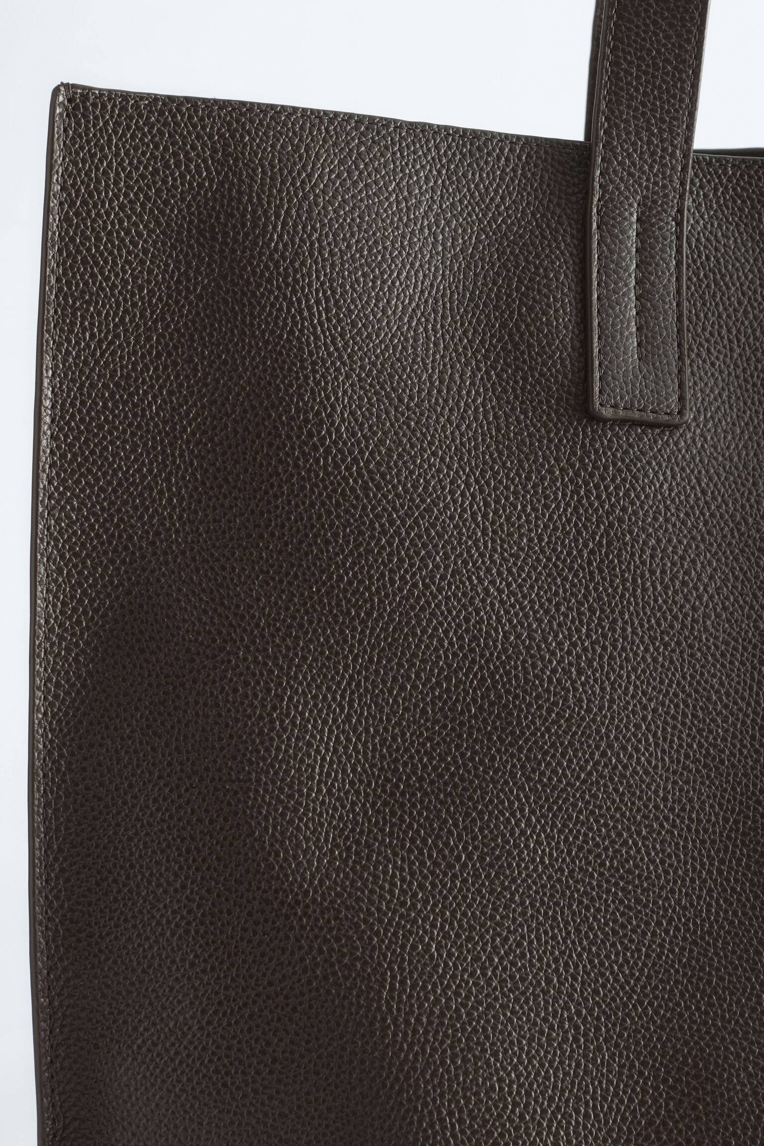 Tote bag en cuir - Brun foncé mat/Gris/Brun foncé verni/Vert kaki - 2