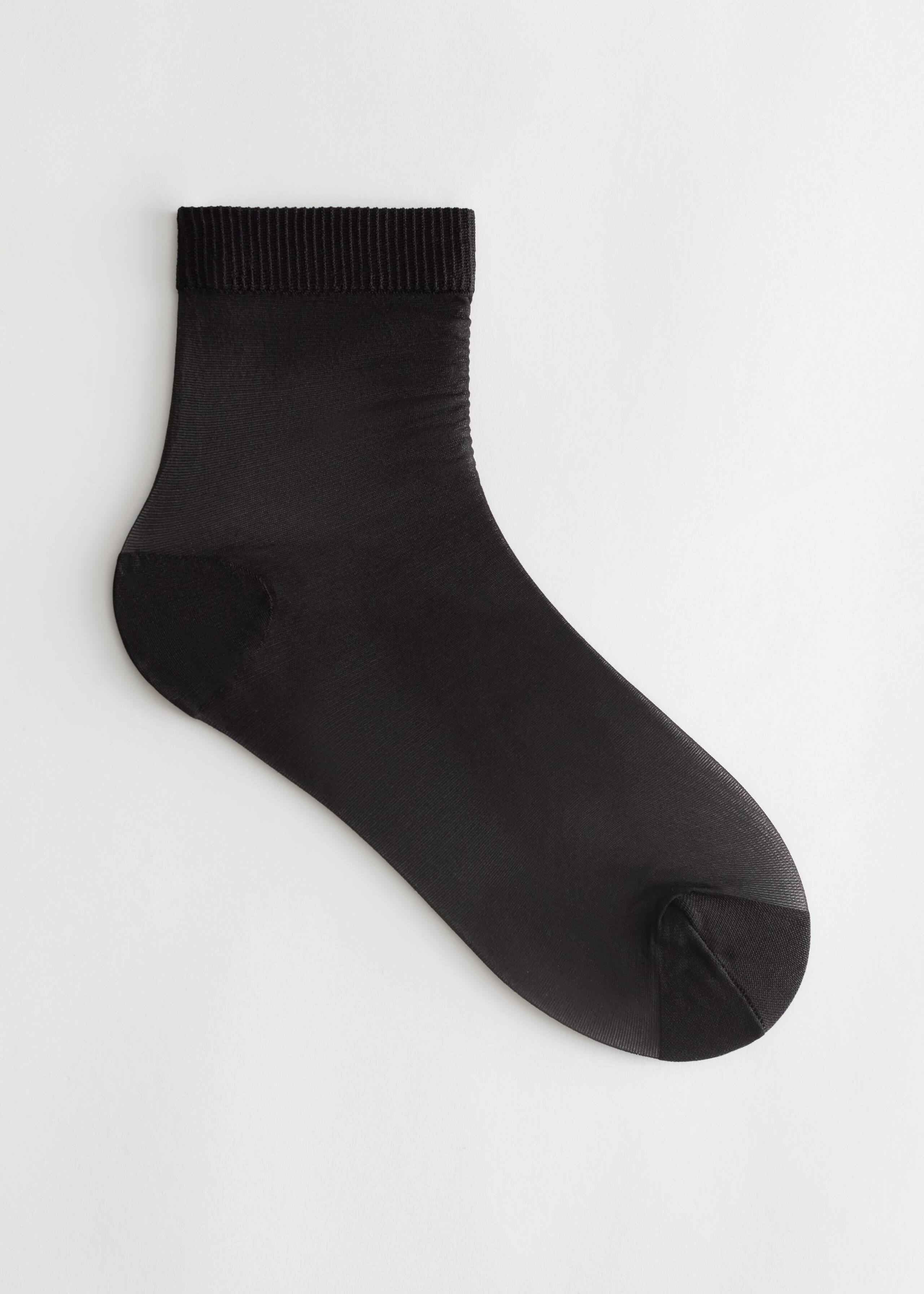 Sheer Nylon Socks - Black - Still Life