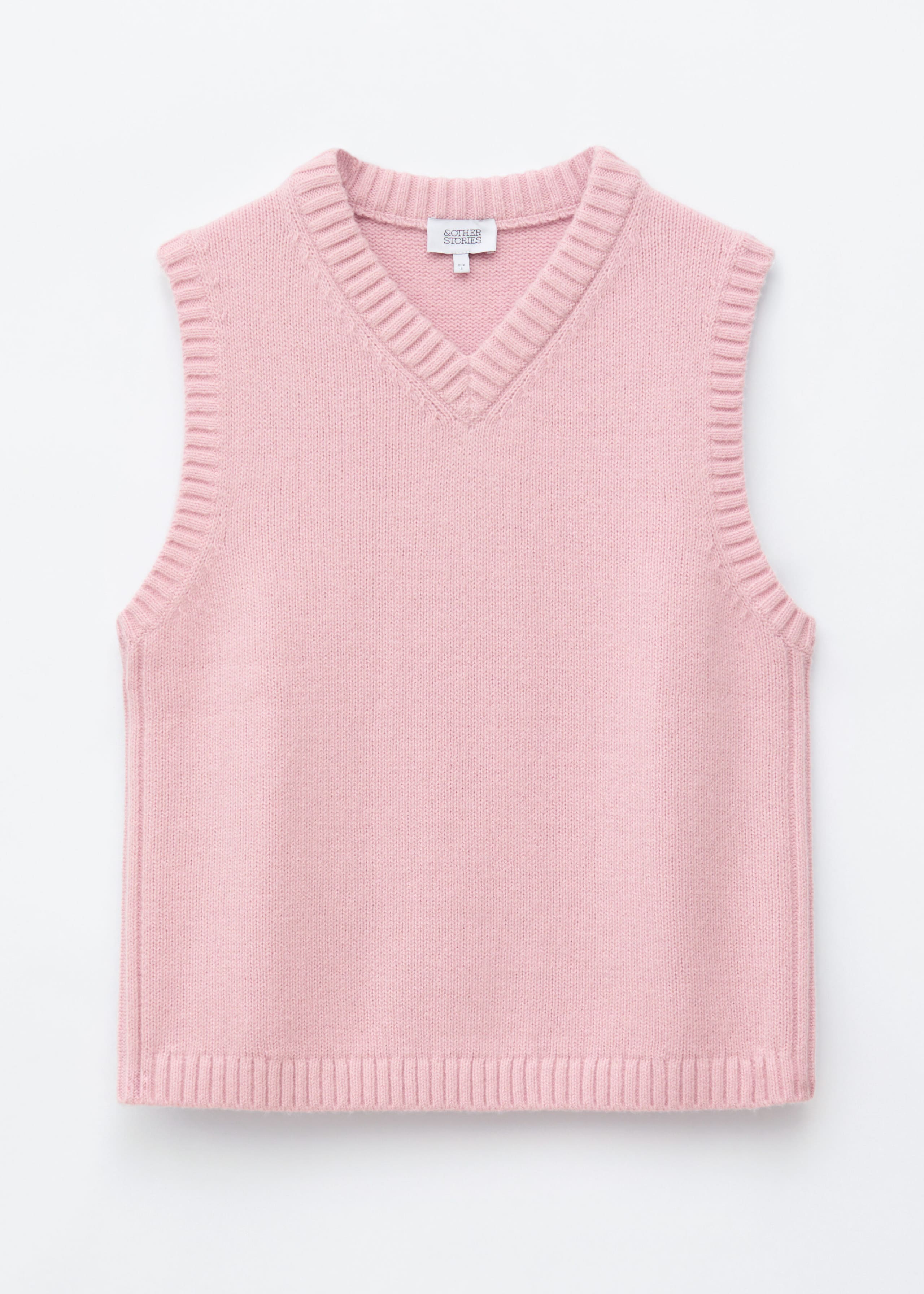 Wool-Cotton Knitted Vest - Pink - Still Life