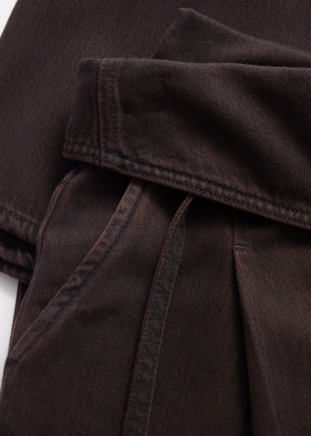 Image of Wide-Leg Paperbag Jeans