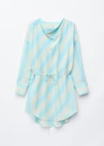 Turquoise/White Stripes