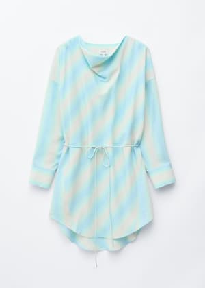 Turquoise/White Stripes