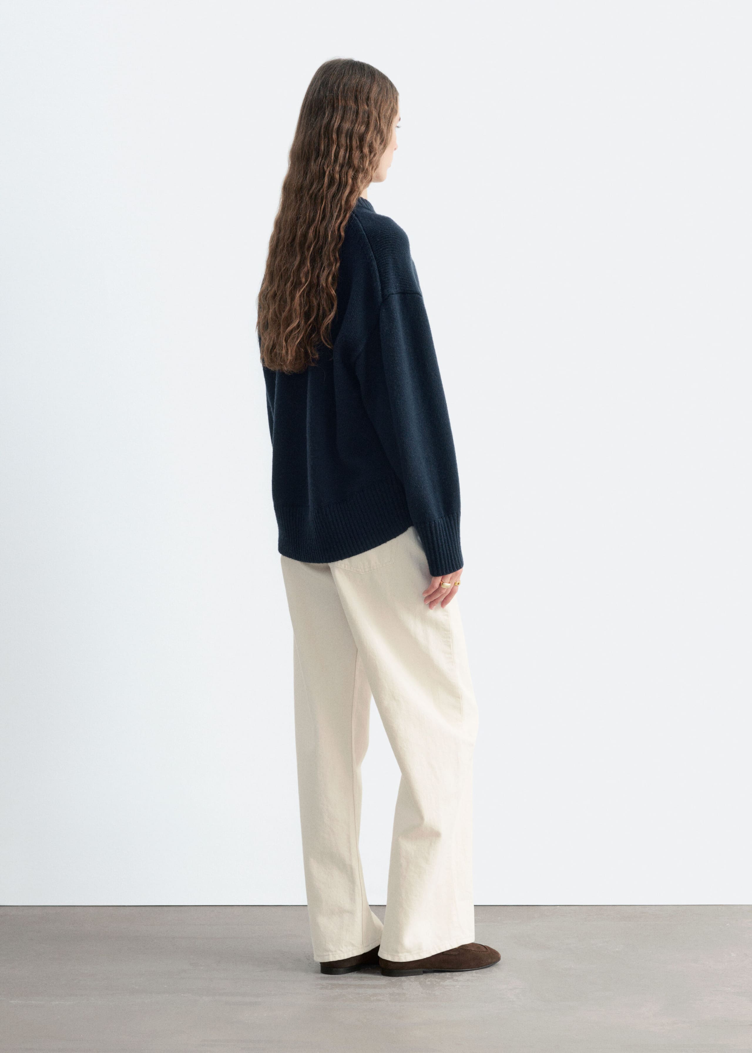 Oversized Wool Jumper - Pink - Lookbook