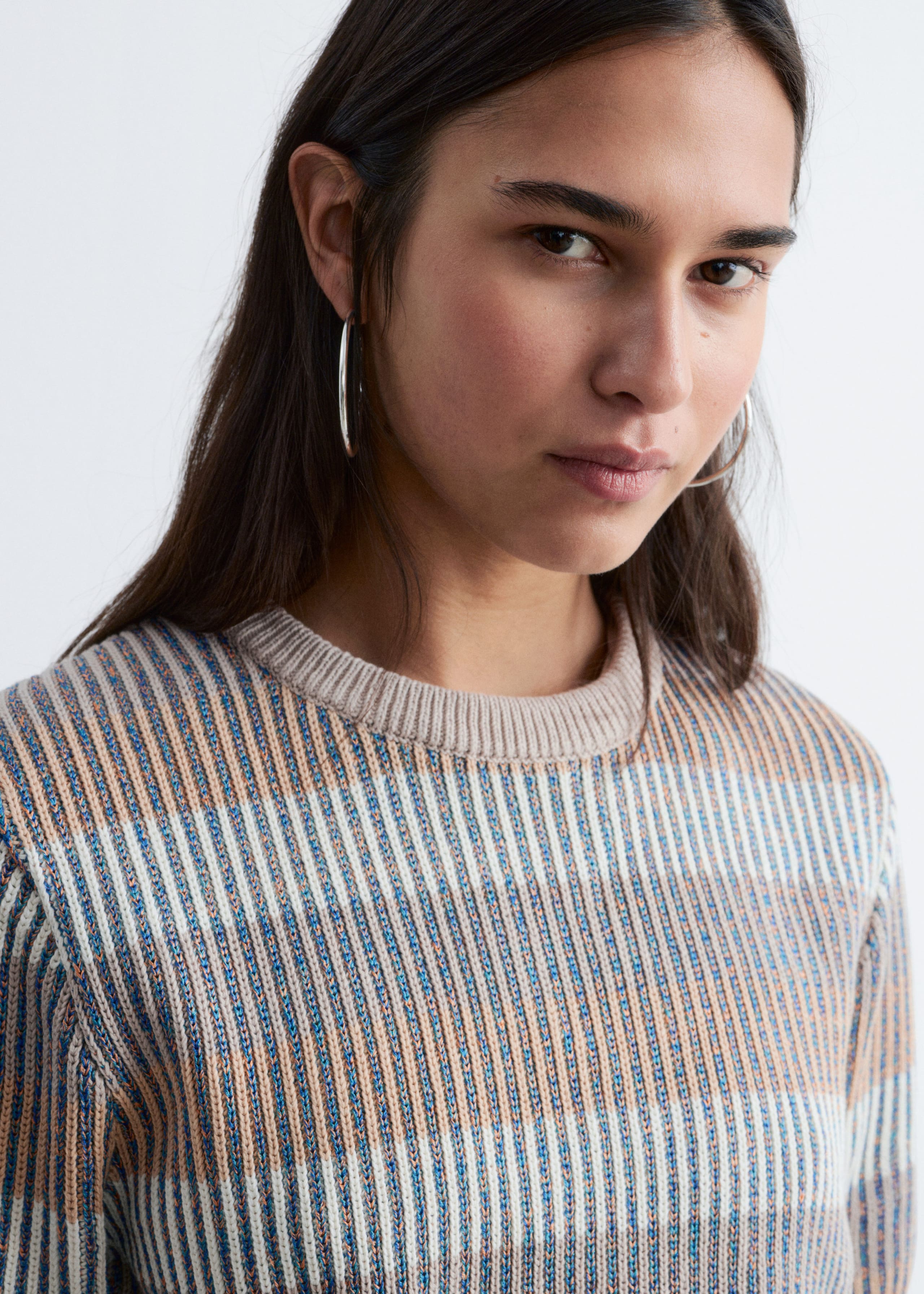 Image of Rib-Knit T-Shirt