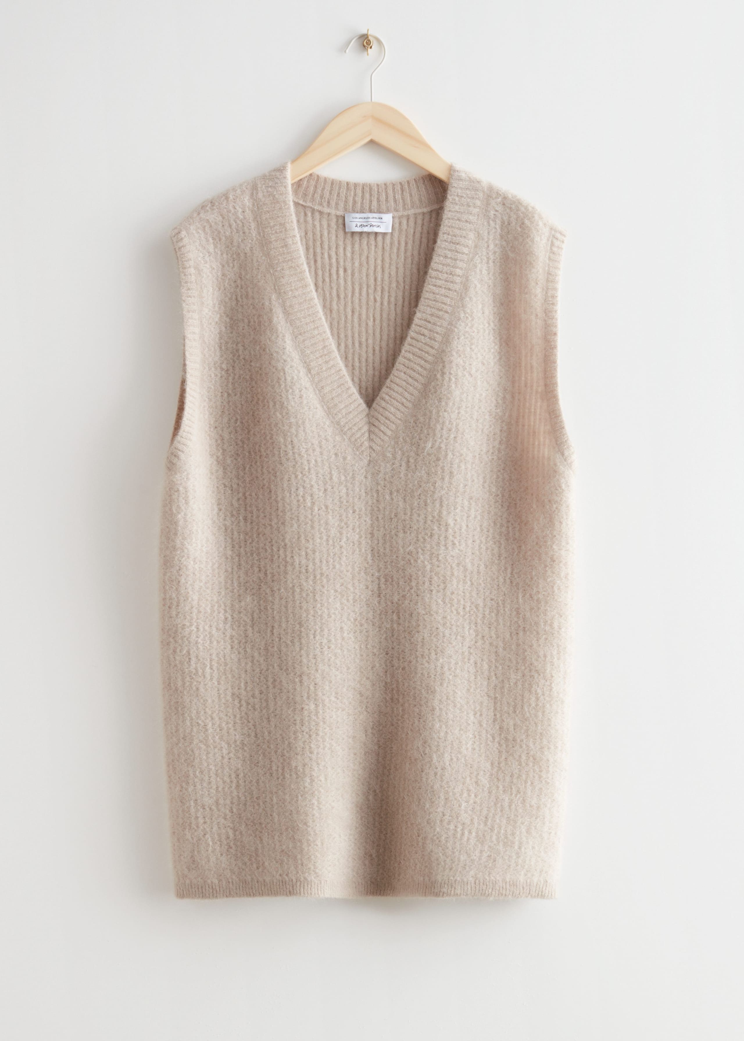 Oversized Knit Vest - Mole - Bodegón