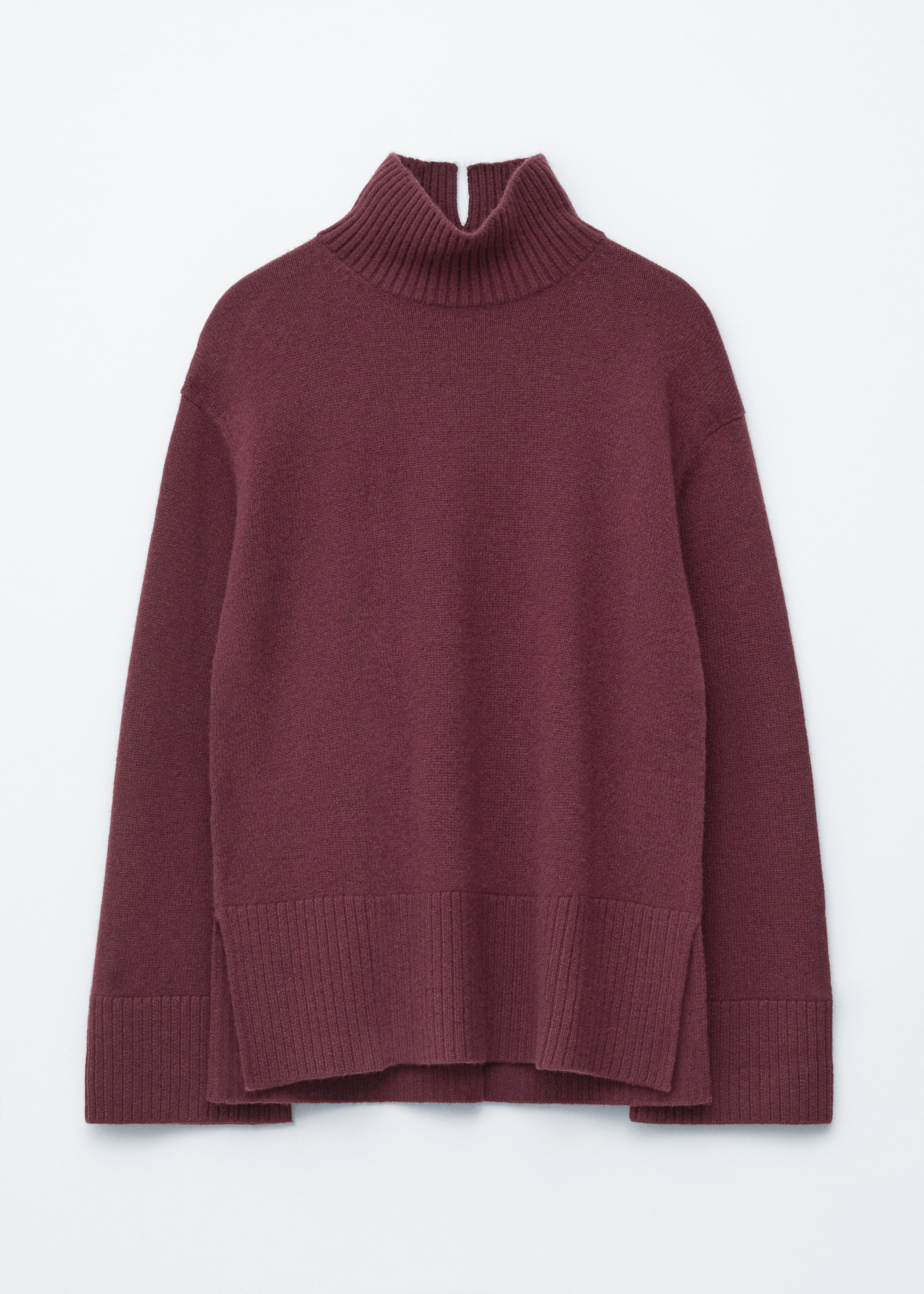 Grotere afbeelding bekijken: Oversized Turtleneck Wool Jumper - Bordeauxrood - DAMES | H&M BE 7