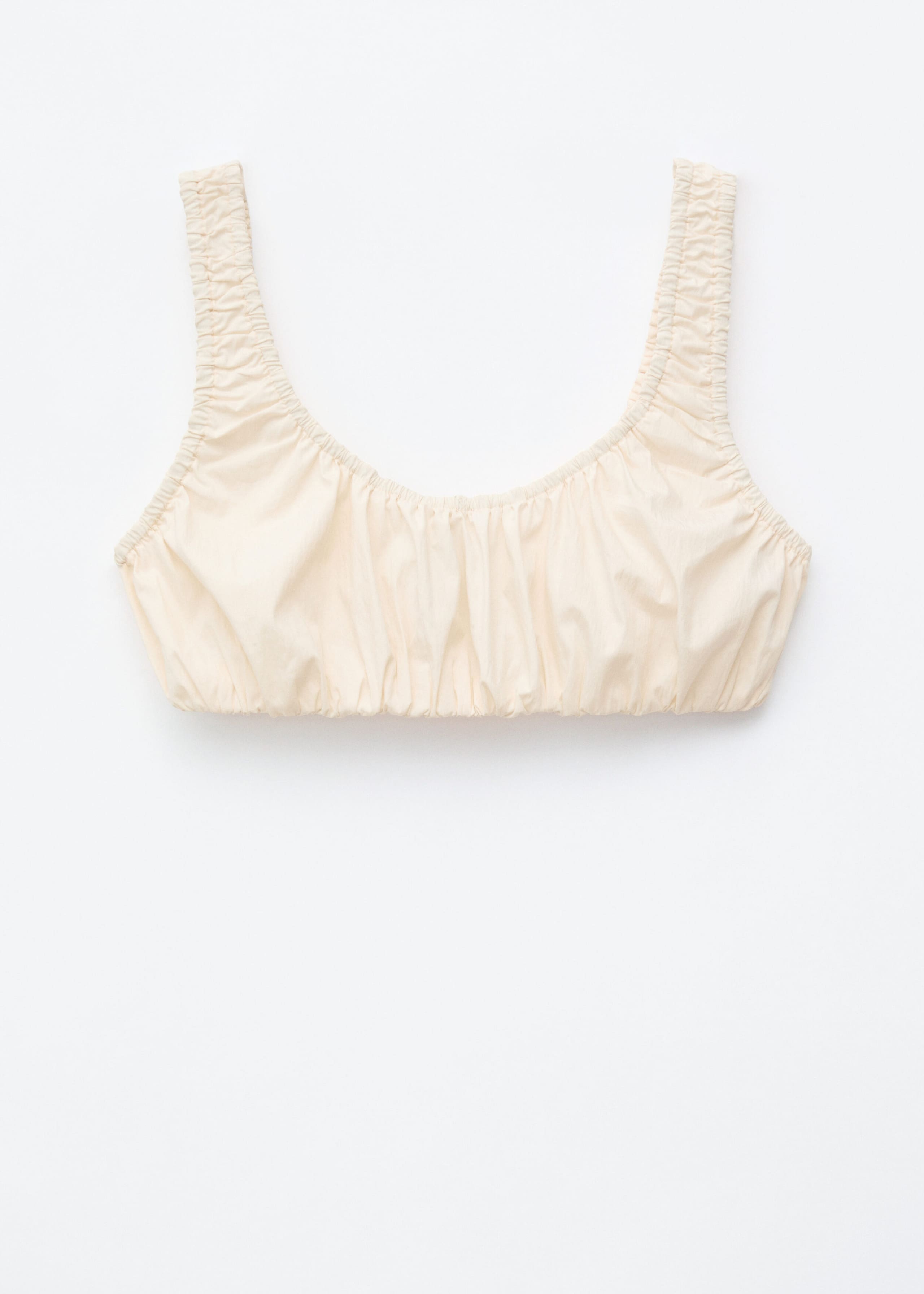 Rynkad bralette – Ljusbeige – lookbook