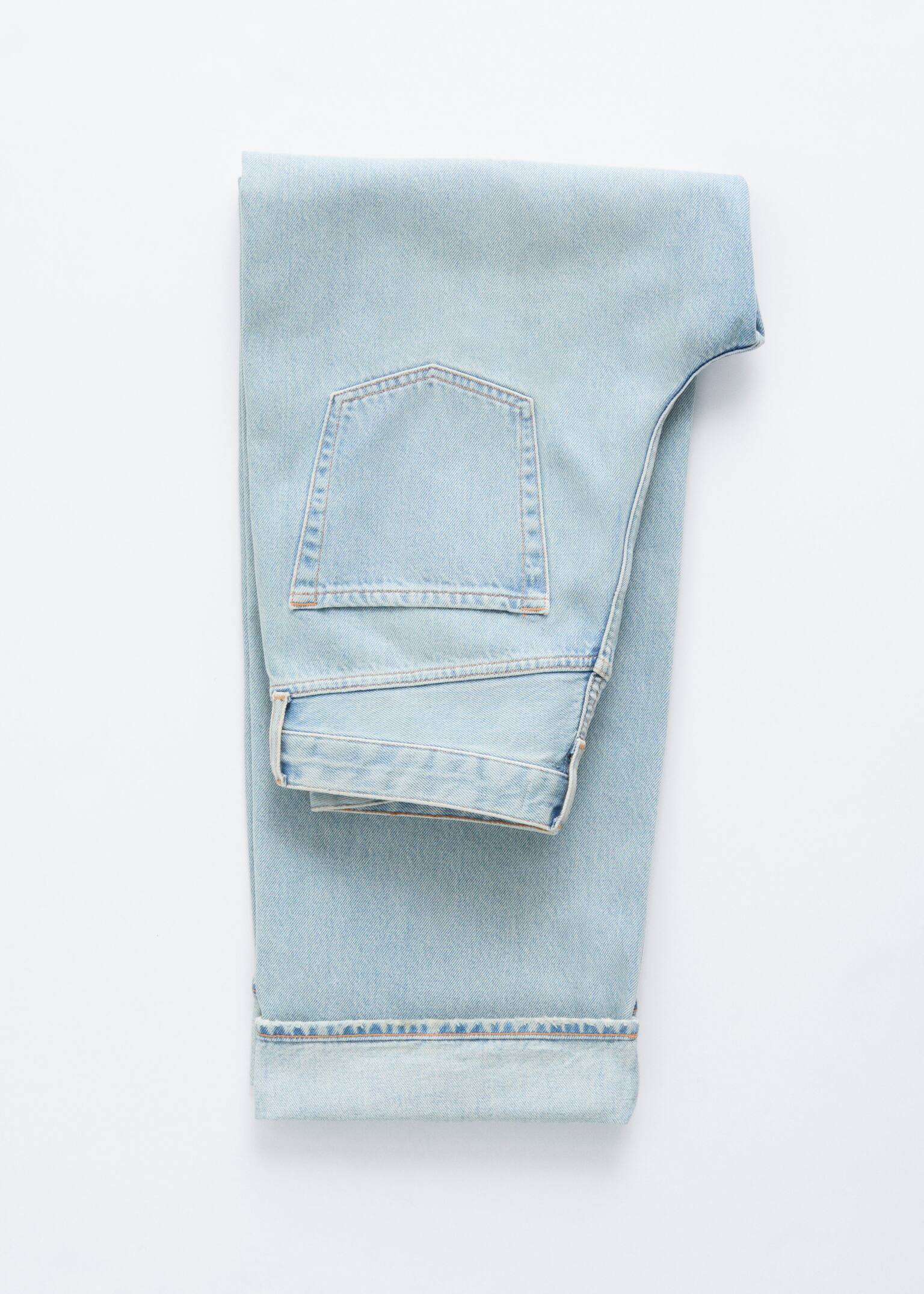 Jean barrel - Bleu clair/Marron foncé - 4