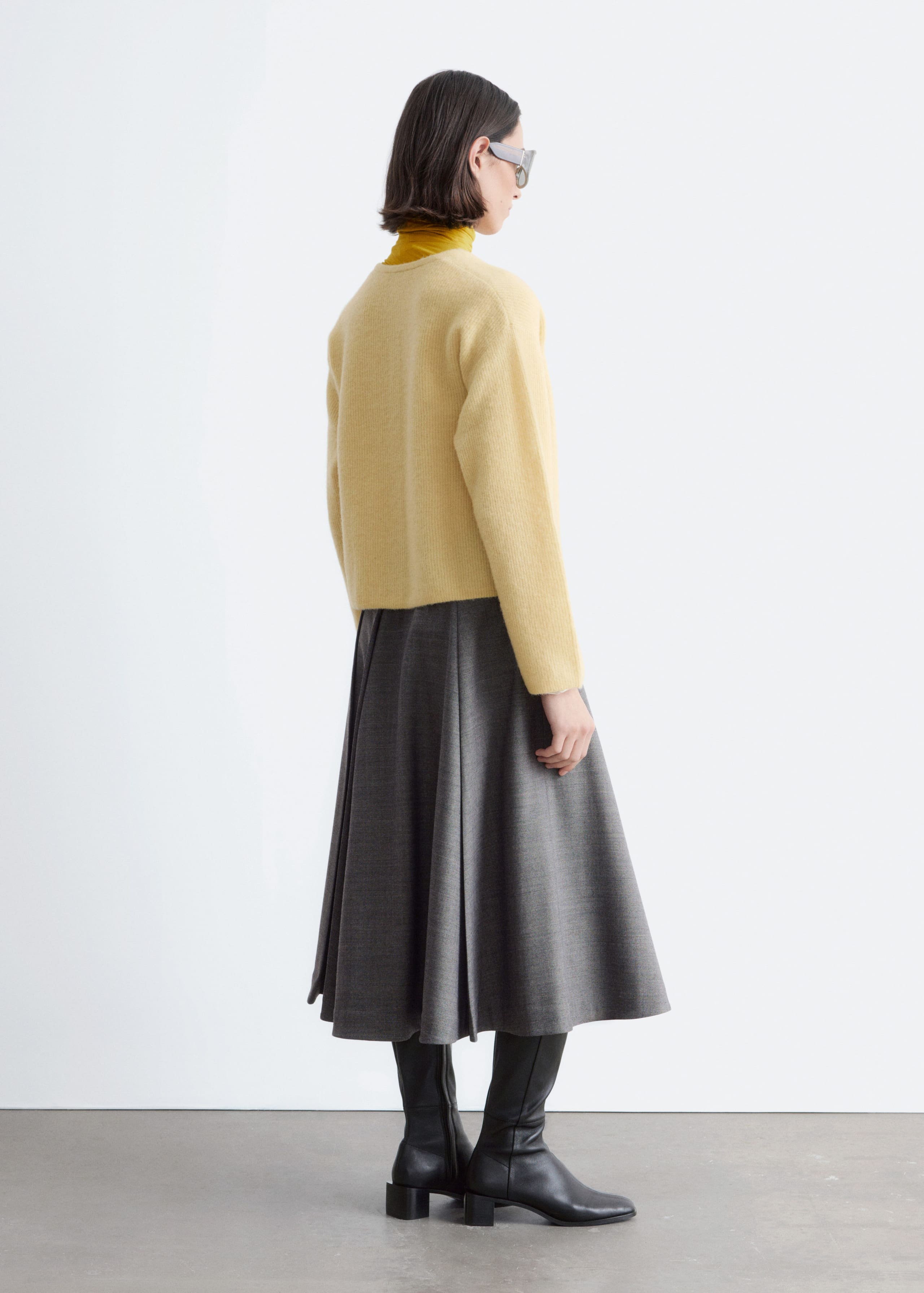 Image of Alpaca-Blend Knitted Cardigan