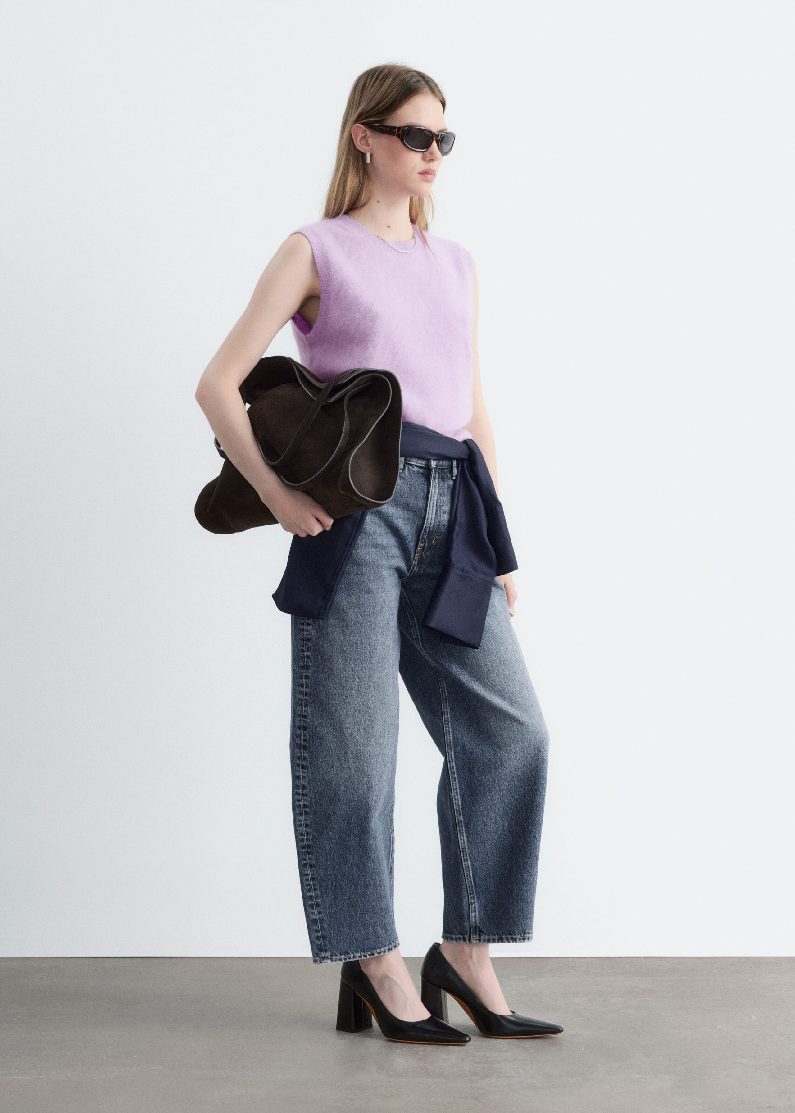 Brushed Cashmere Vest - Lilac - Still Life