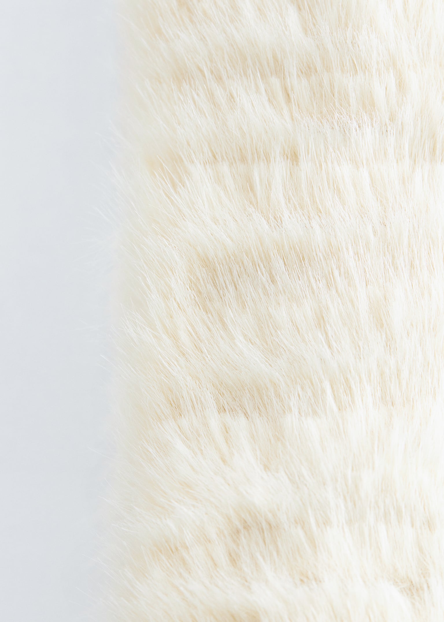 Faux Fur Headband - Cream/Brown - 2