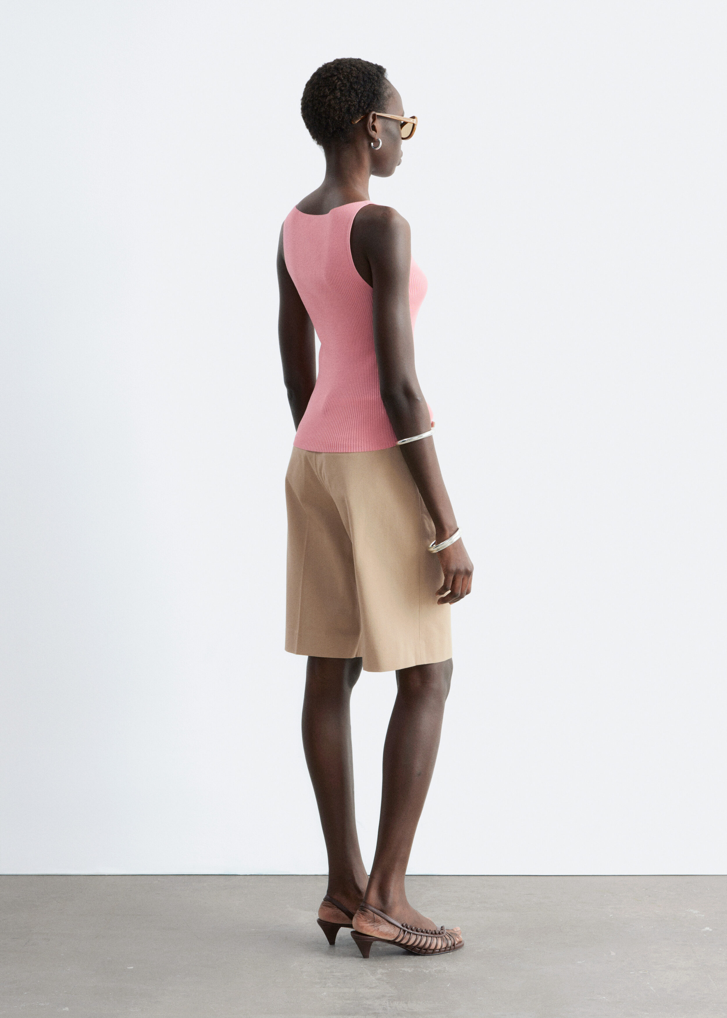 Rib-Knit Tank Top - Pink - Tops - & Other Stories US