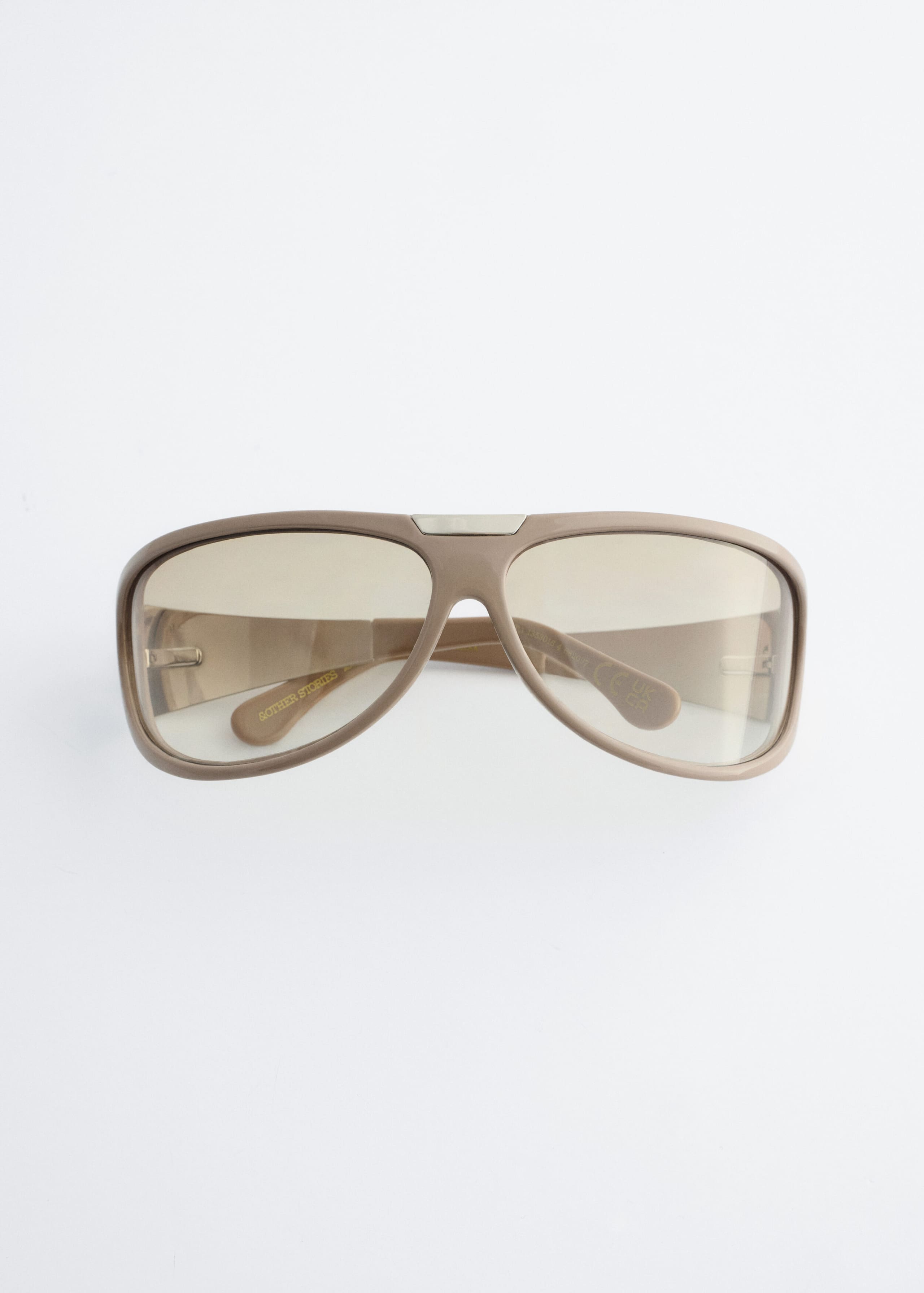 Ovale Sonnenbrille - Beige - Stillleben