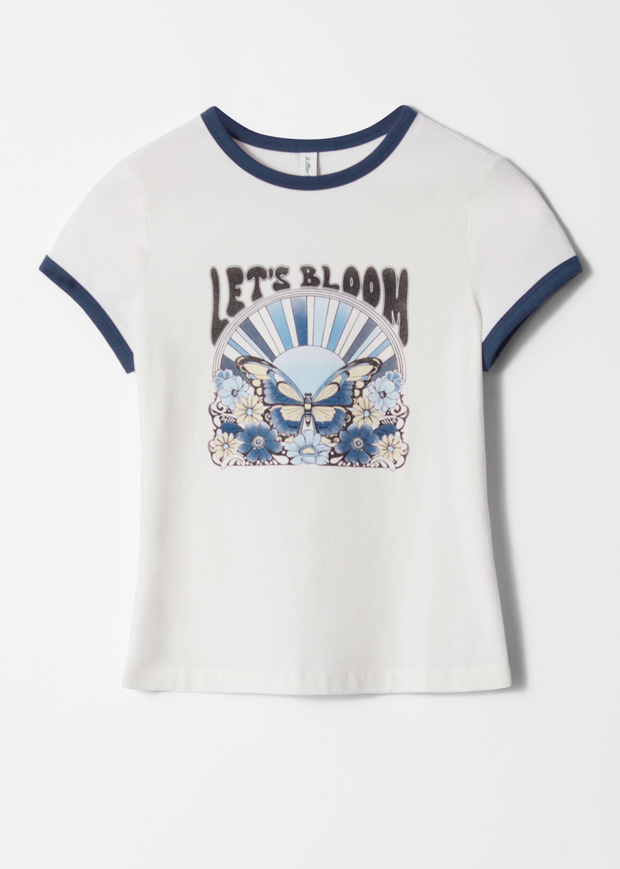 Visualizza immagine più grande: T-shirt con maniche ad aletta - Bianco con stampa - DONNA | H&M IT 5