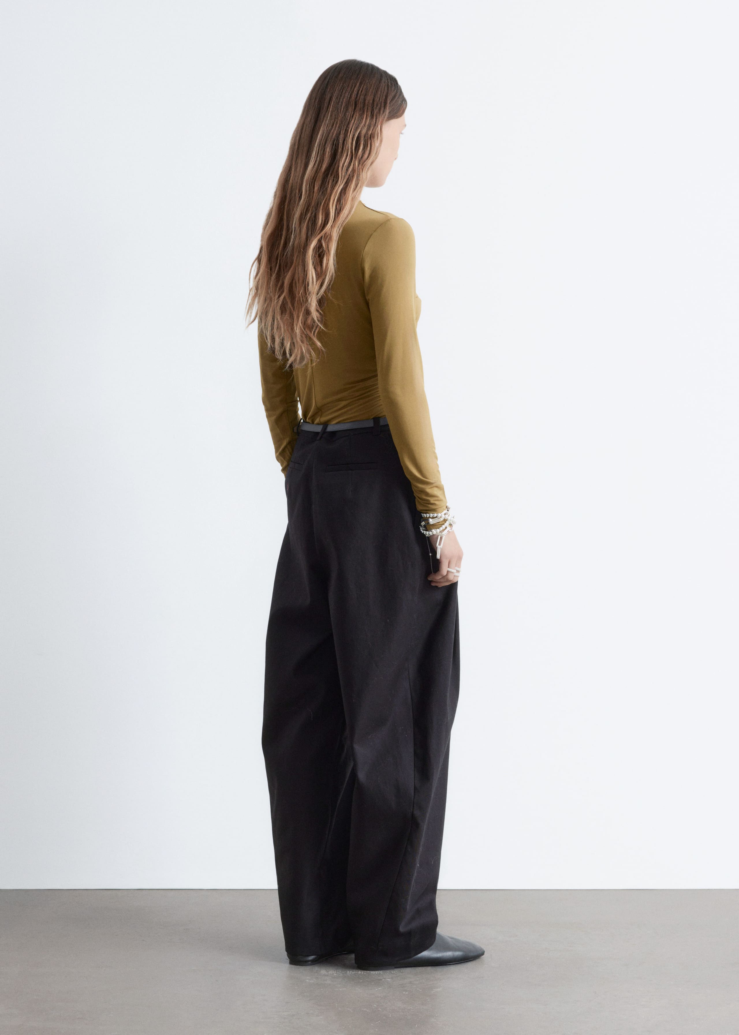 Image of Barrel-Leg Trousers