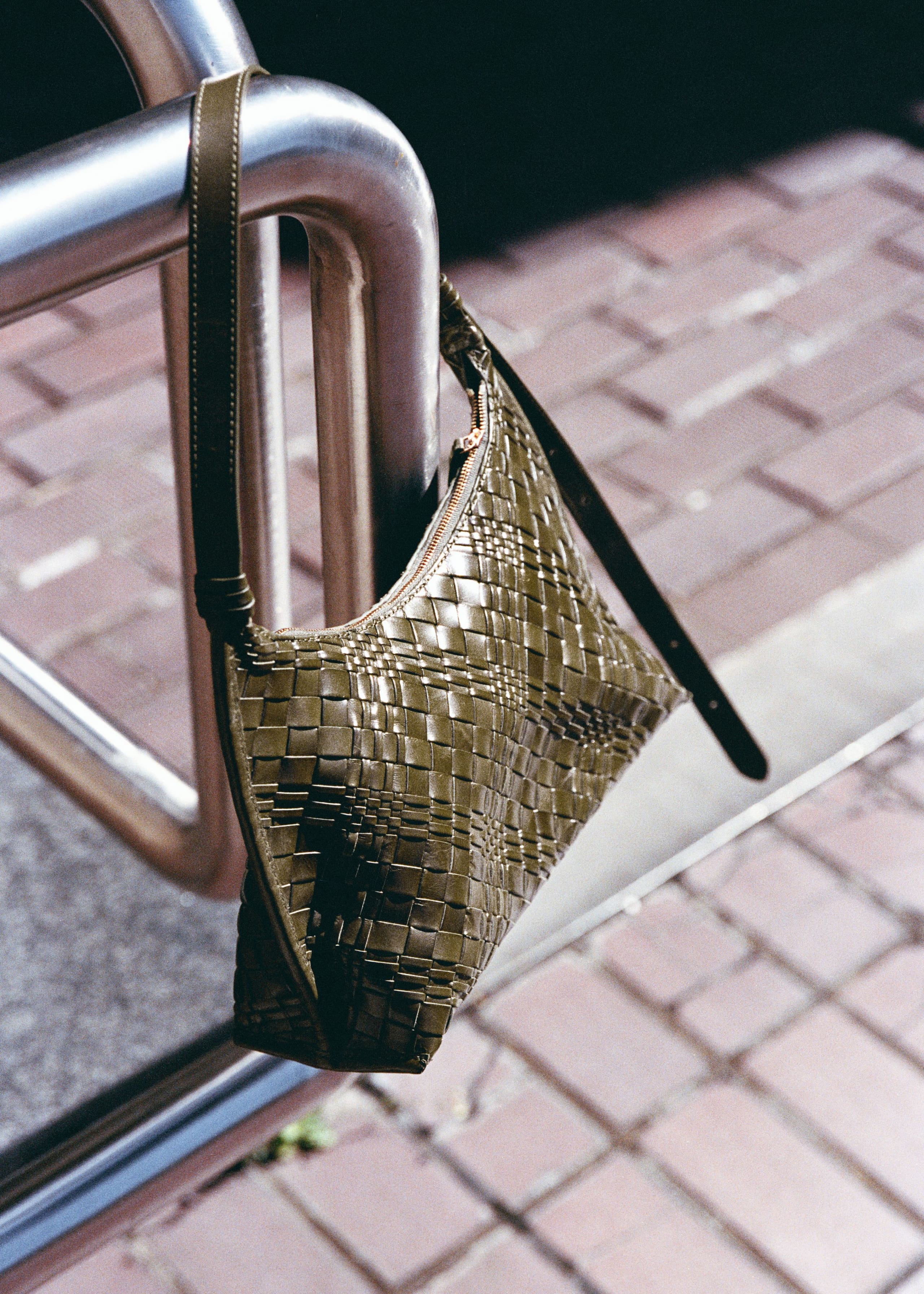 Image of Interwoven Leather Crossbody Bag