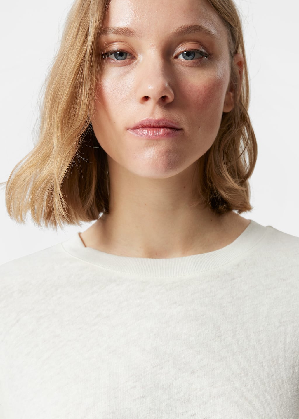 Image of Linen-Blend T-Shirt