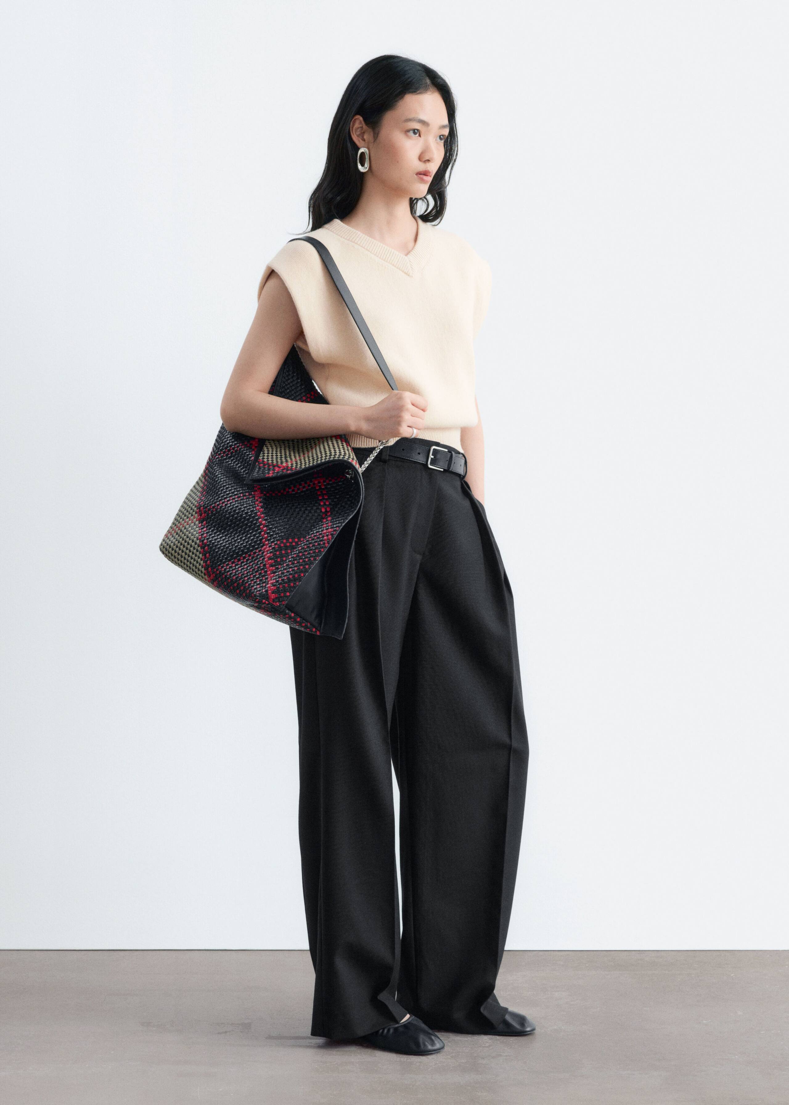 Wool-Blend Tailored Trousers - Black - Lookbook