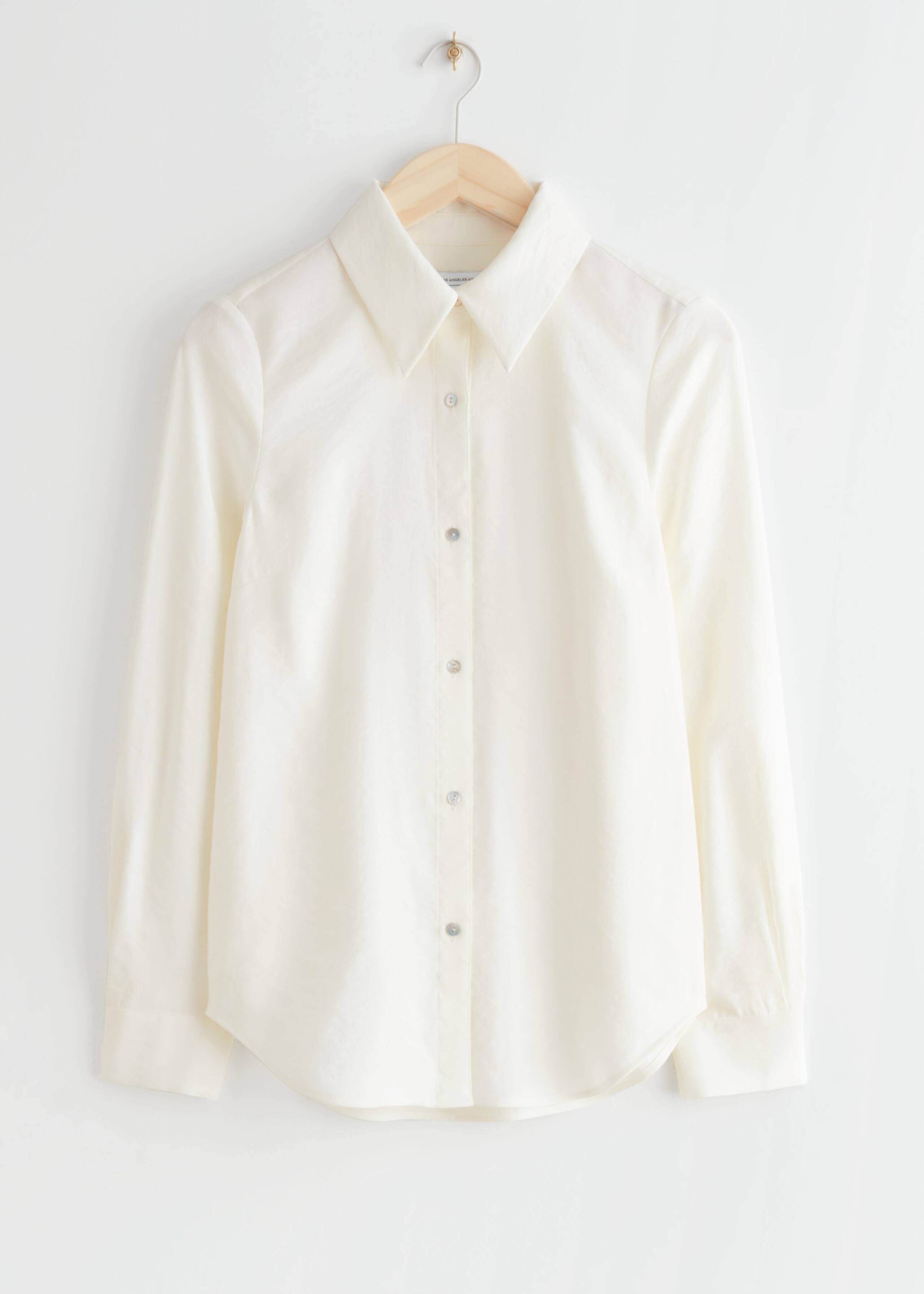 Relaxed Button Up Shirt - White - Natura morta