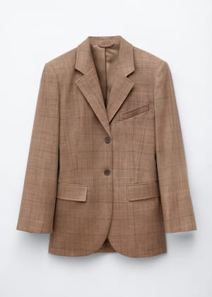 Beige foncé/À carreaux