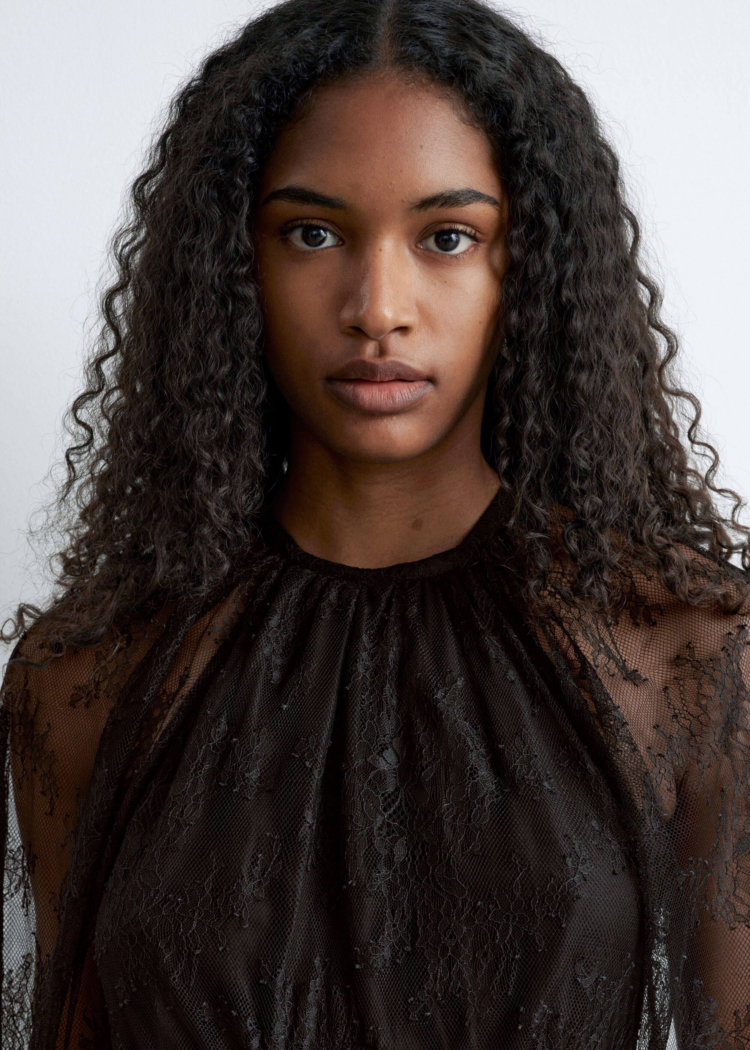 Lace Frill Mini Dress - Black - & Other Stories US