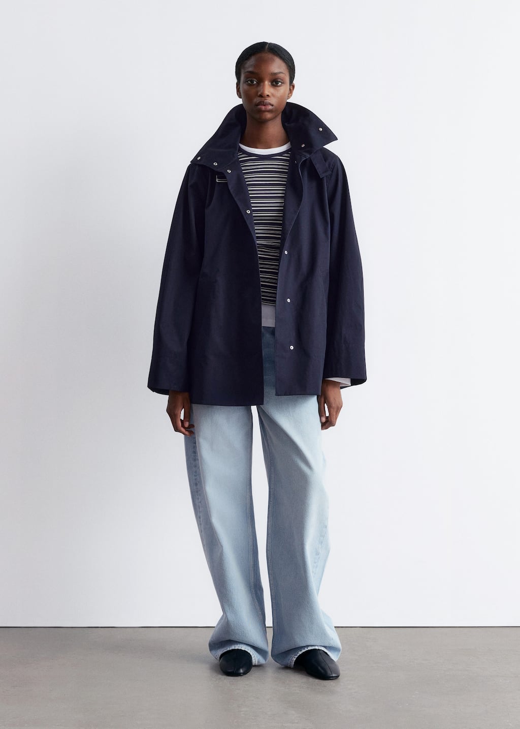 Image of A-line Funnel-Neck Jacket