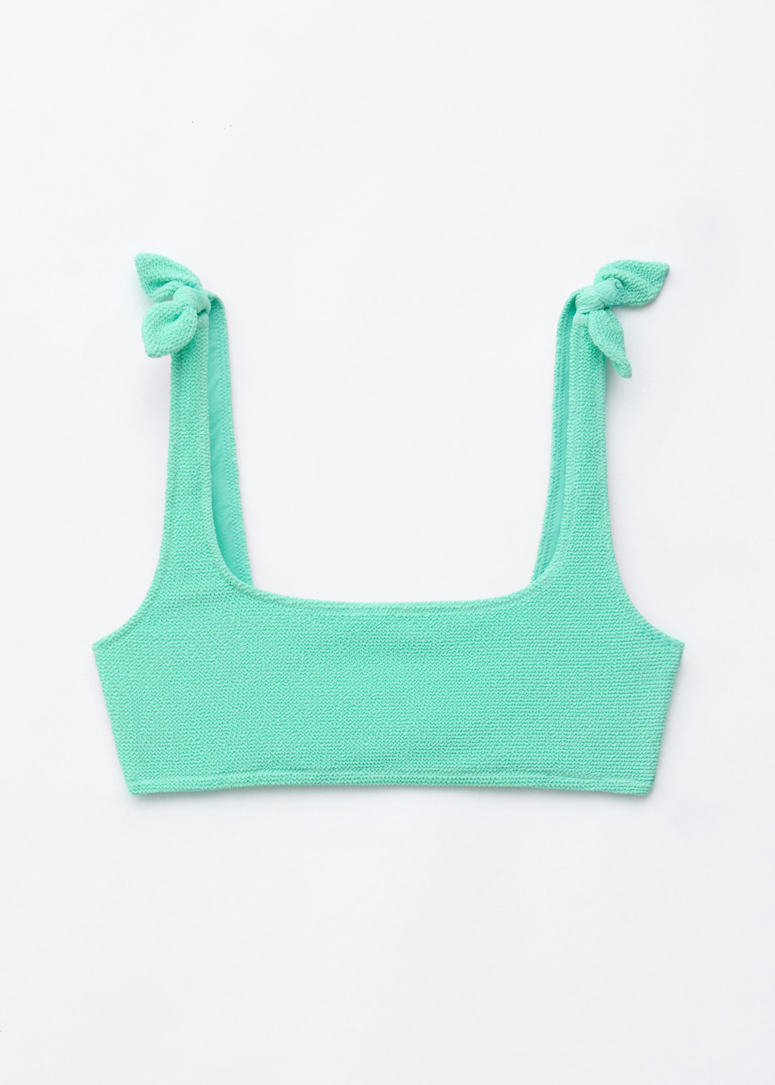 Bow-Detail Bikini Top - Bright Green - Still Life