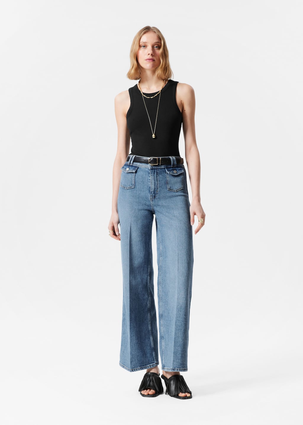 Canotta aderente - Nero - Lookbook