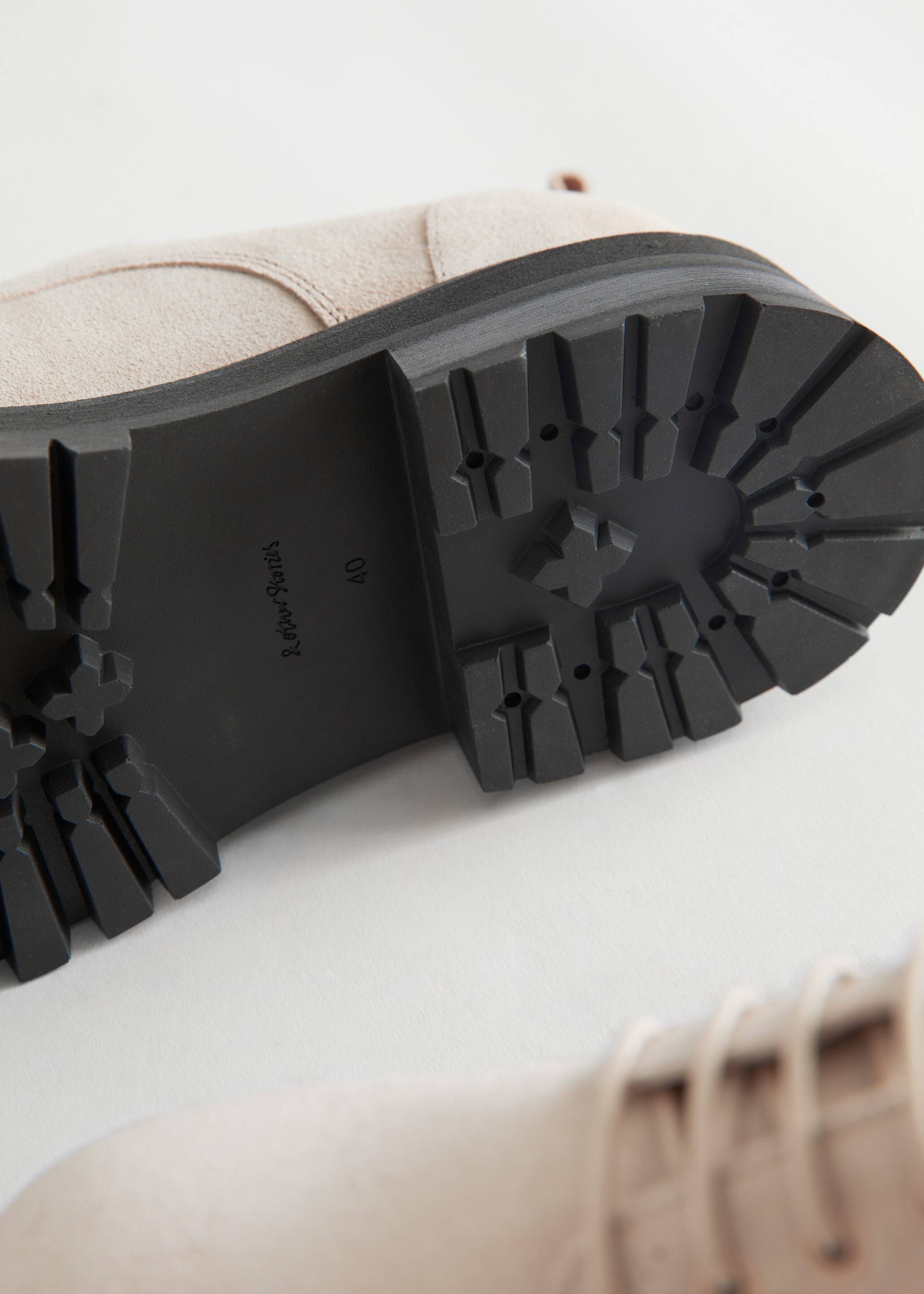 Chunky Suede Derby Shoes - {{variantName}} - Descriptive Detail