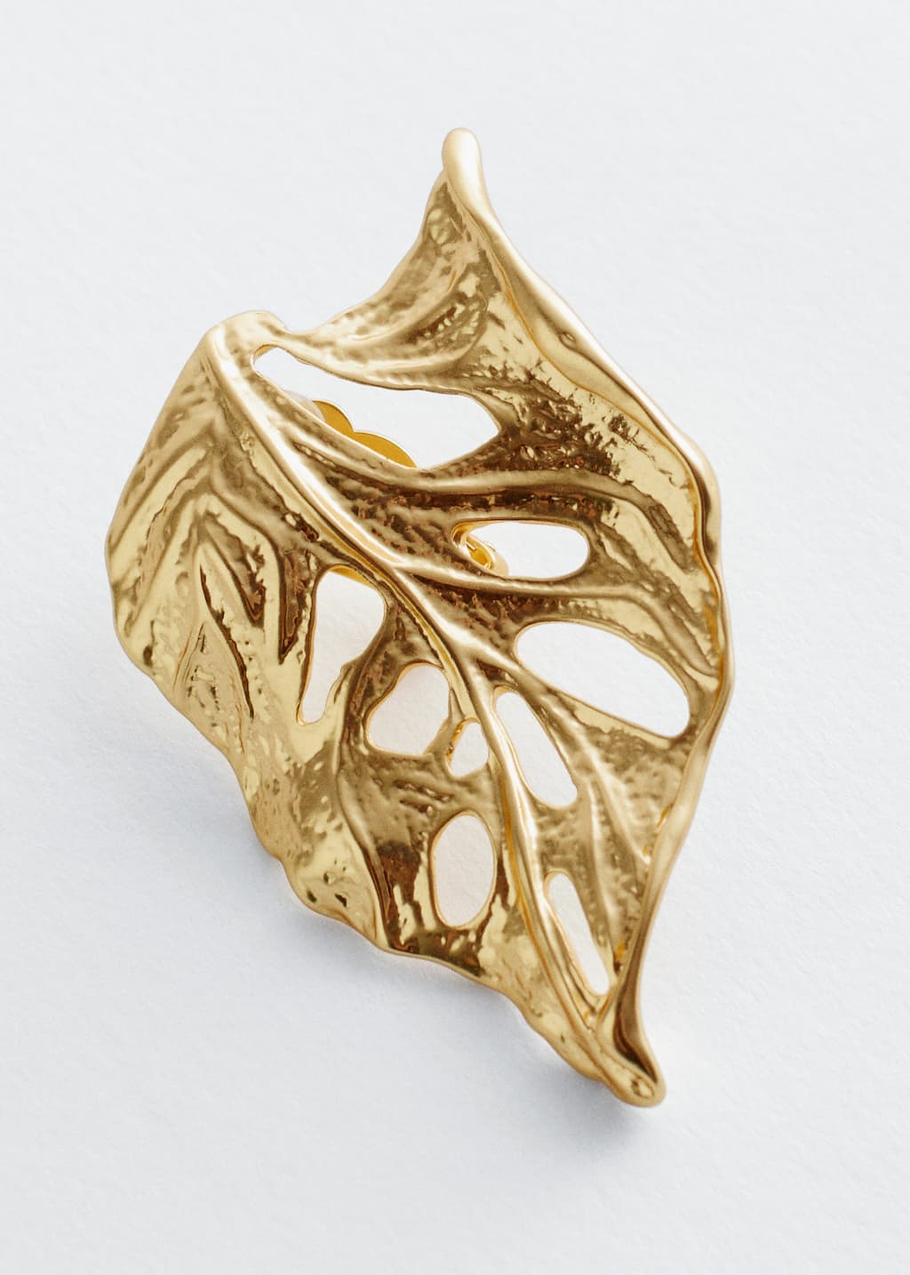 Image of Oversized Leaf Clip Earrings