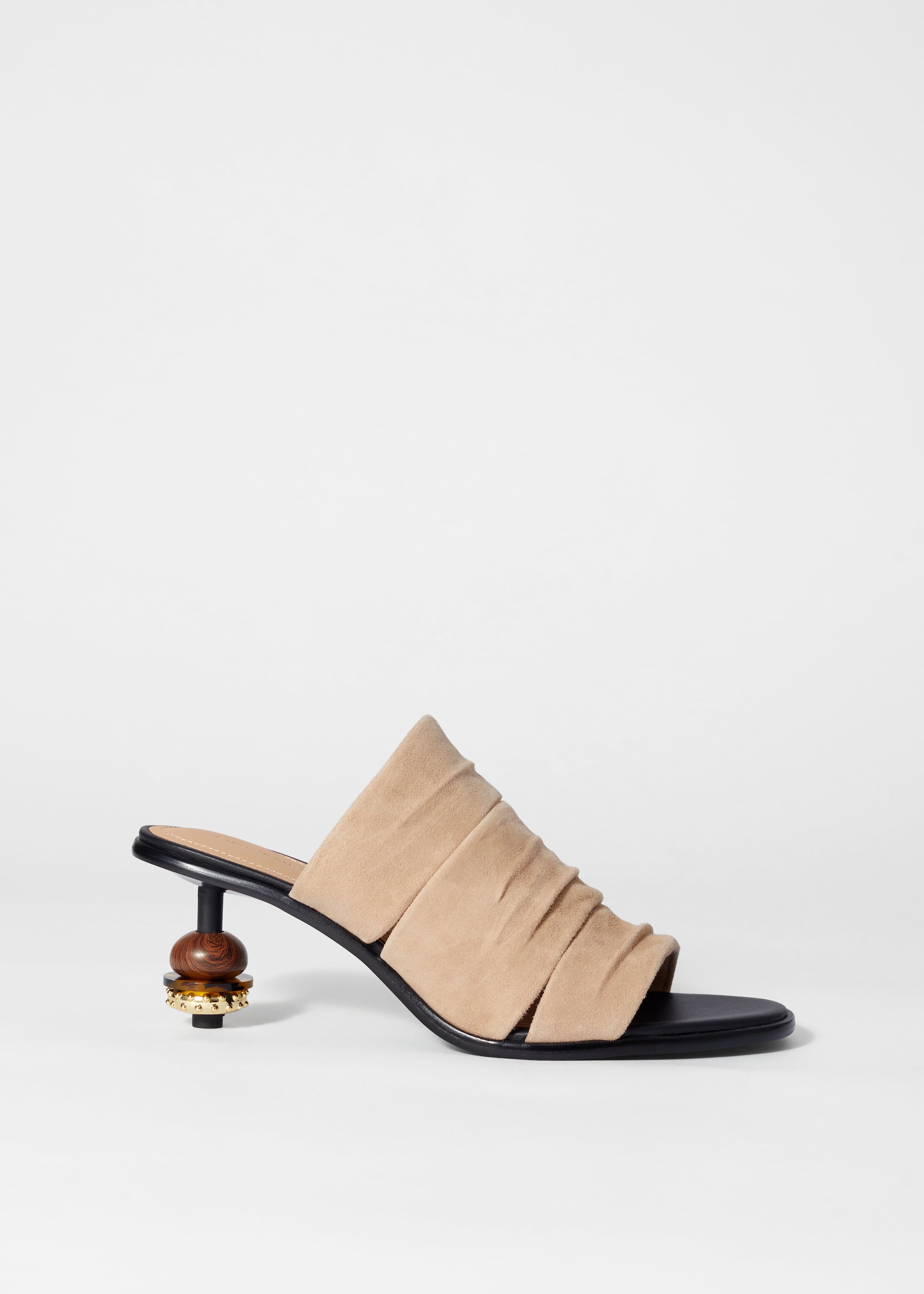 Nagyobb kép megtekintése: Bead-Embellished Leather Mules - Bézs - NŐI | H&M HU 2