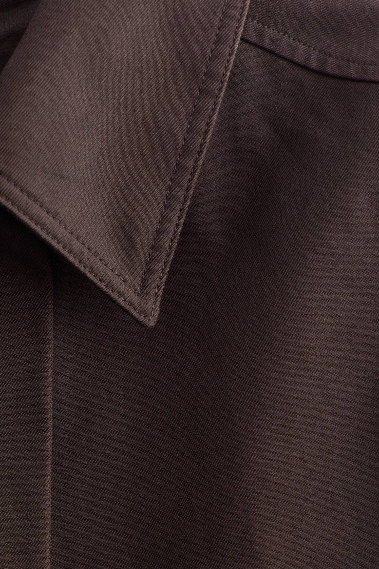 Oversized funktionsjakke med snoretræk - Dark Brown/Sennepsgul - 9